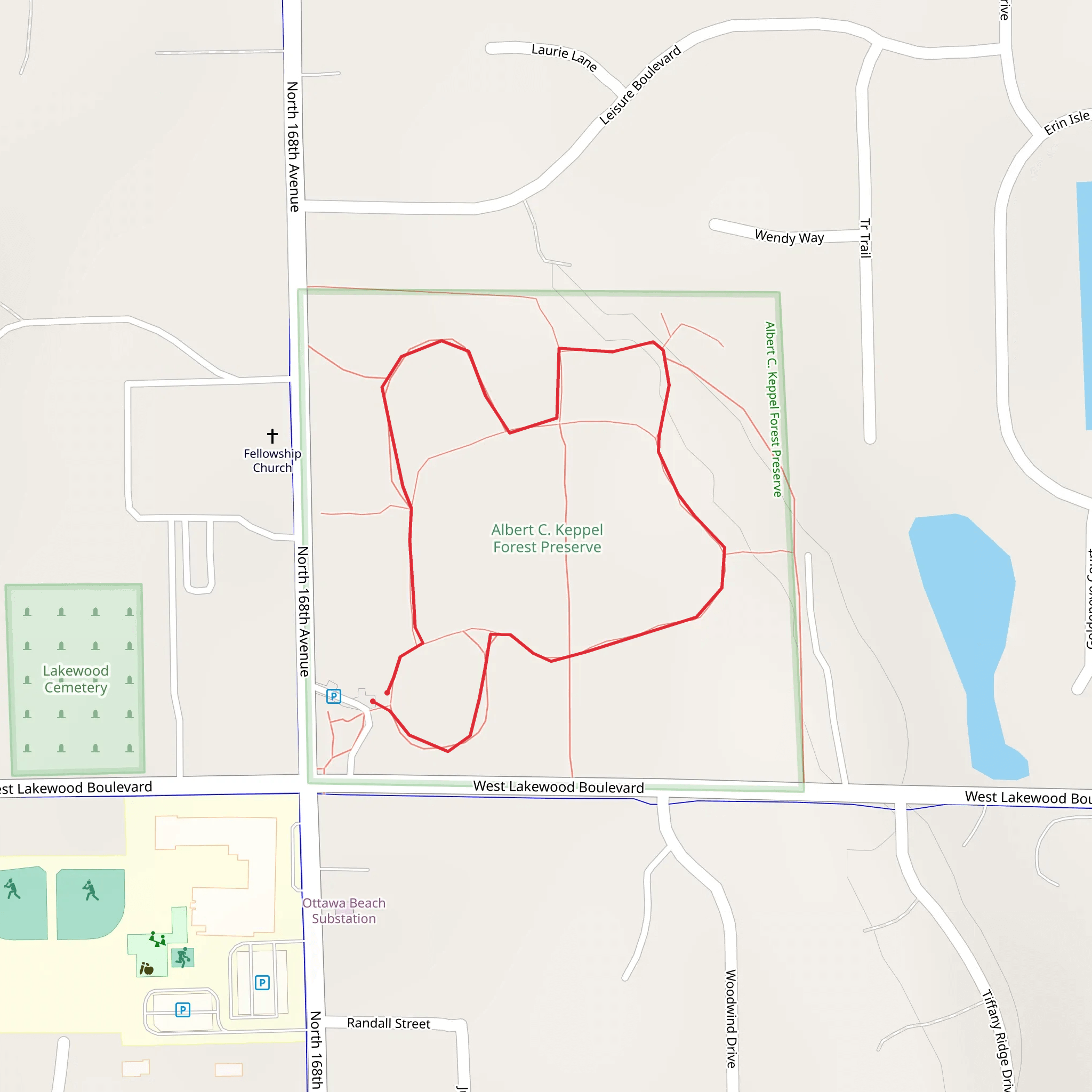West Lakewood Boulevard Loop mobile static map