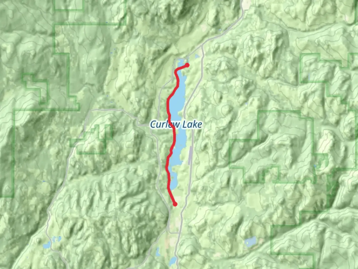 An image depicting the trail Ferry County Rail Trail - Curlew Lake and its surrounding area.