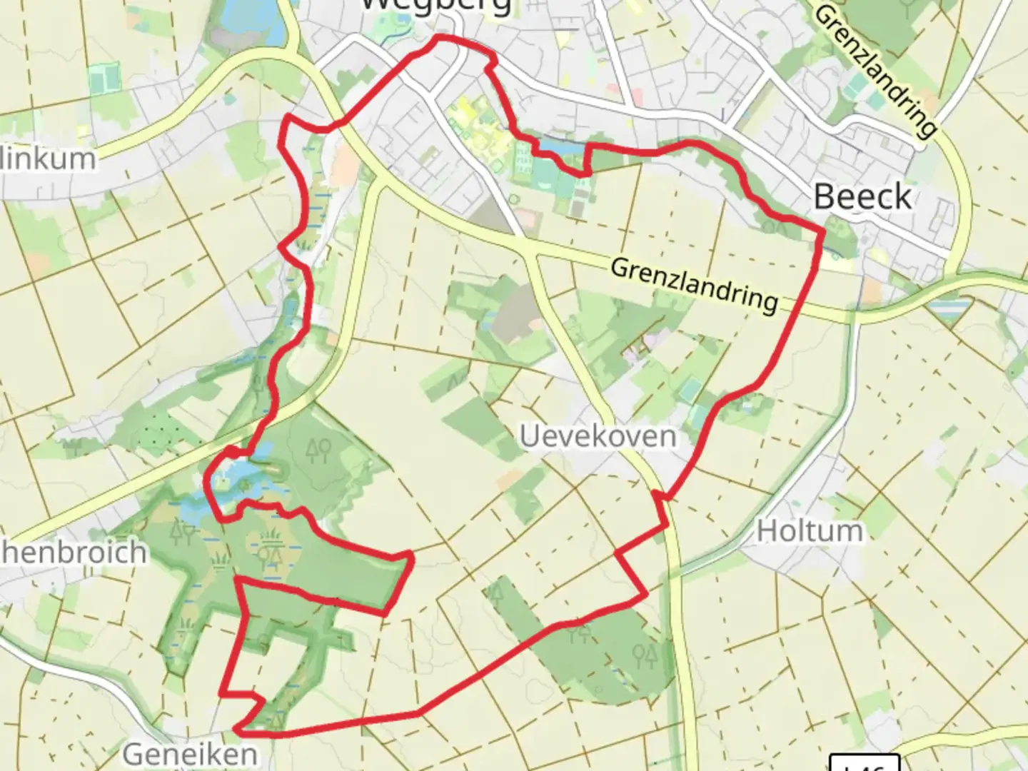 An image depicting the trail Schlossweiher and its surrounding area.