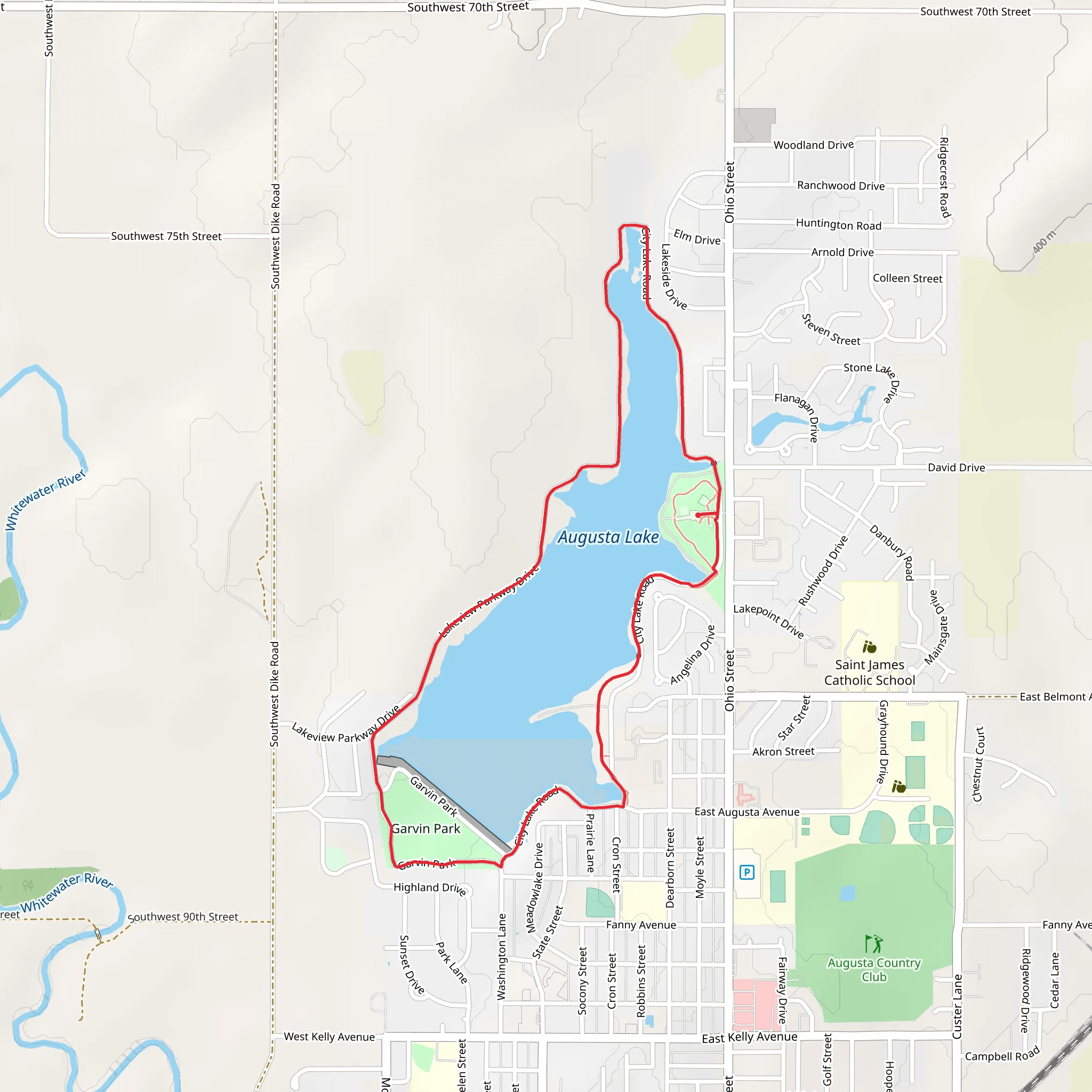 Augusta Lake Loop mobile static map