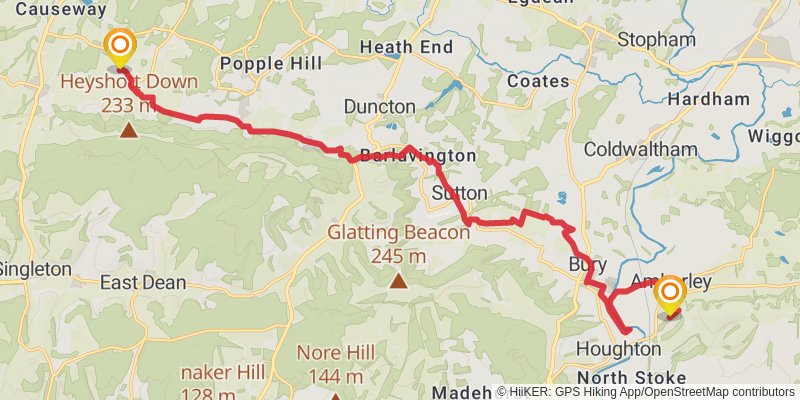Castles of Sussex Walk stage 15 Map