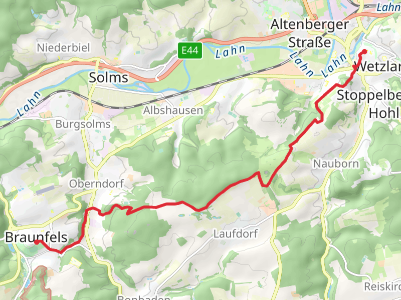 Wetzlar to Braunfels Walk via Ruine Kalsmunt