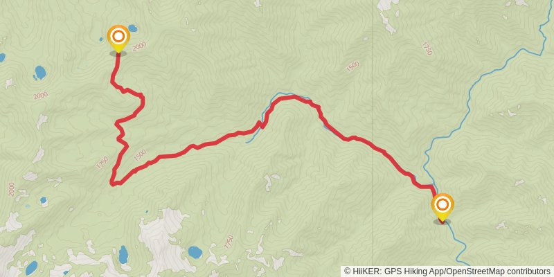 Bigfoot Trail stage 19 Map
