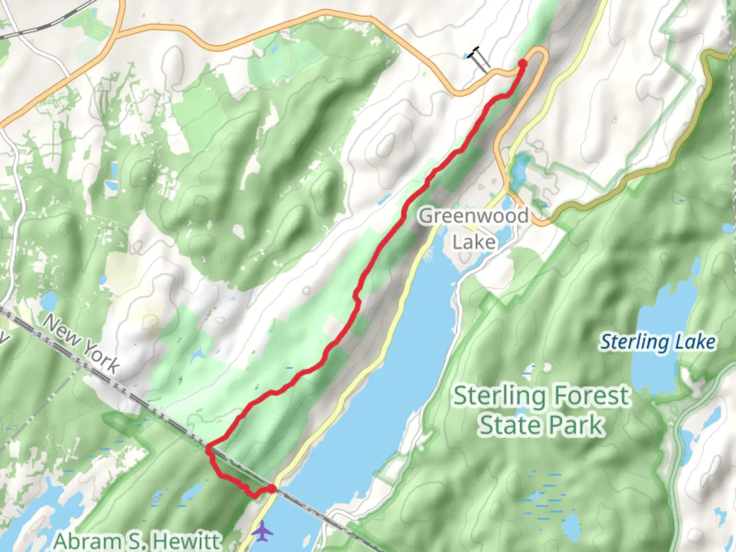 An image depicting the trail Bellvale Mountain and Mount Peter Trail and its surrounding area.