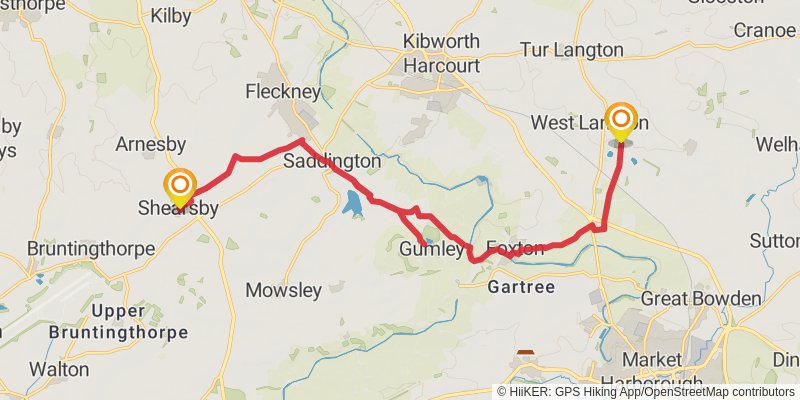 Leicestershire Round stage 5 Map