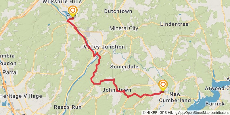 North Country Trail - Ohio stage 80 Map