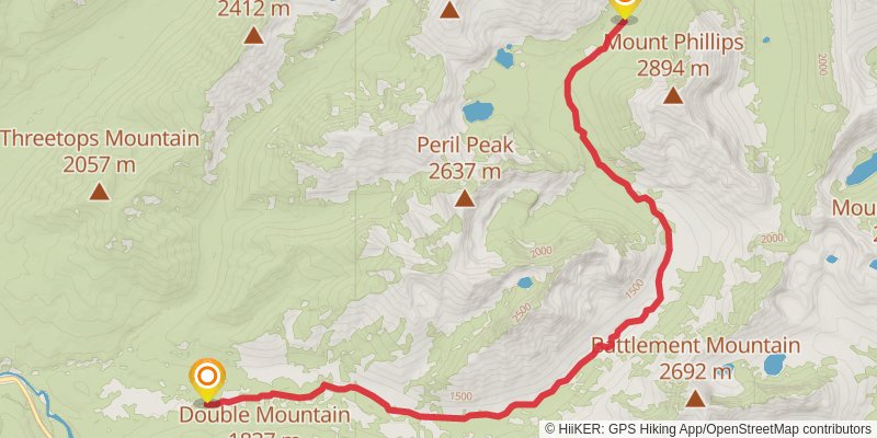 Nyack - Coal Creek Loop Trail stage 3 Map