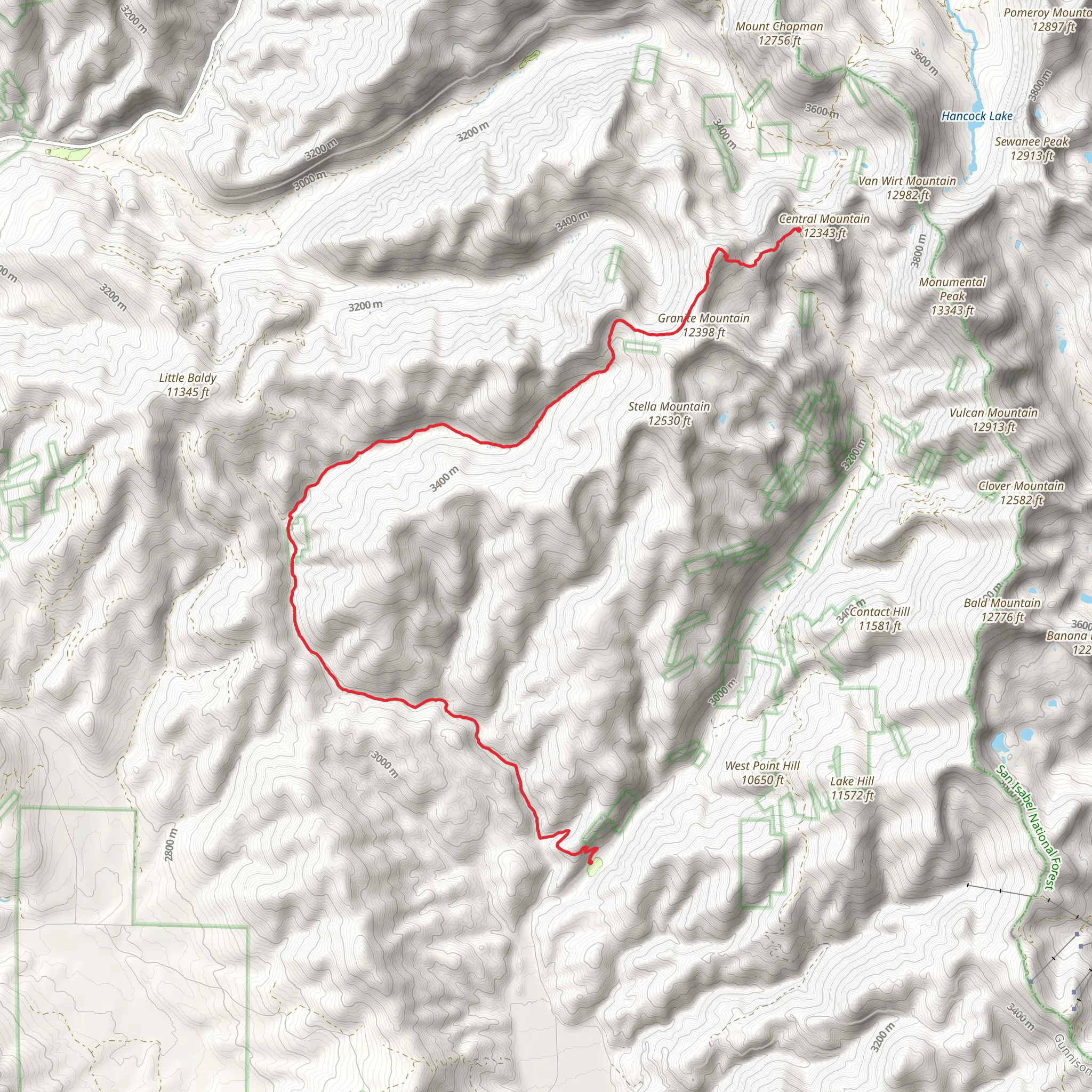 Canyon Creek Trail mobile static map
