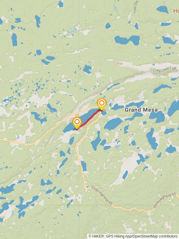 Island Lake Trail mobile static map