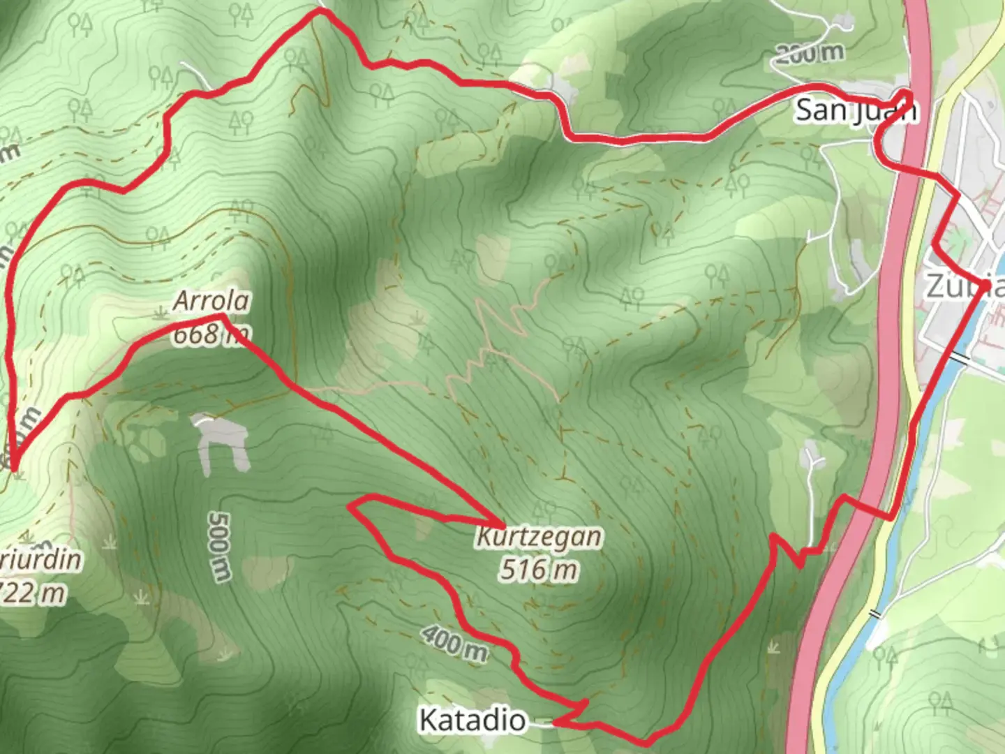 An image depicting the trail Zubiaur - Santa Marina - Zubiaur PR-BI 35 and its surrounding area.