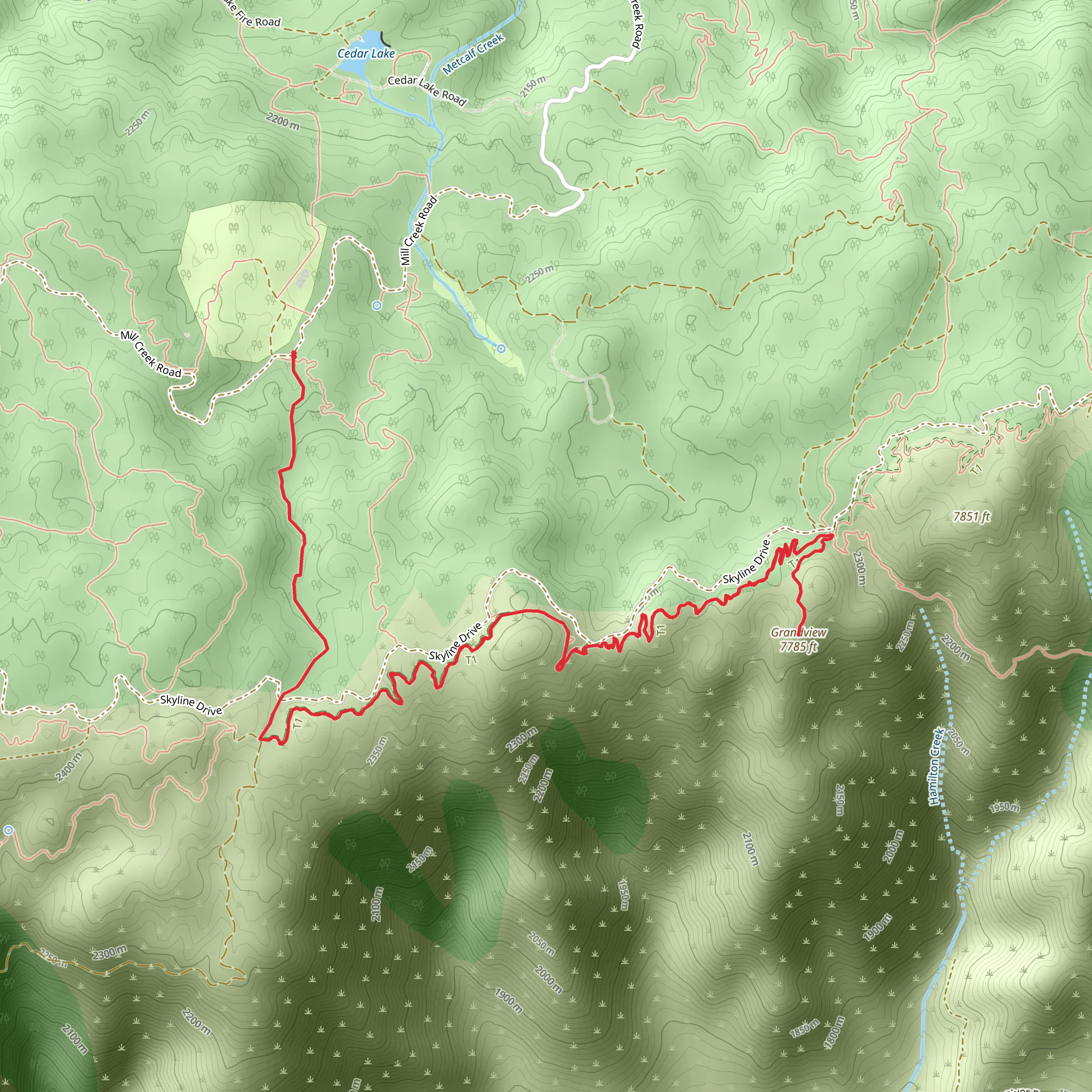 Grand View Point via Plantation Trail mobile static map