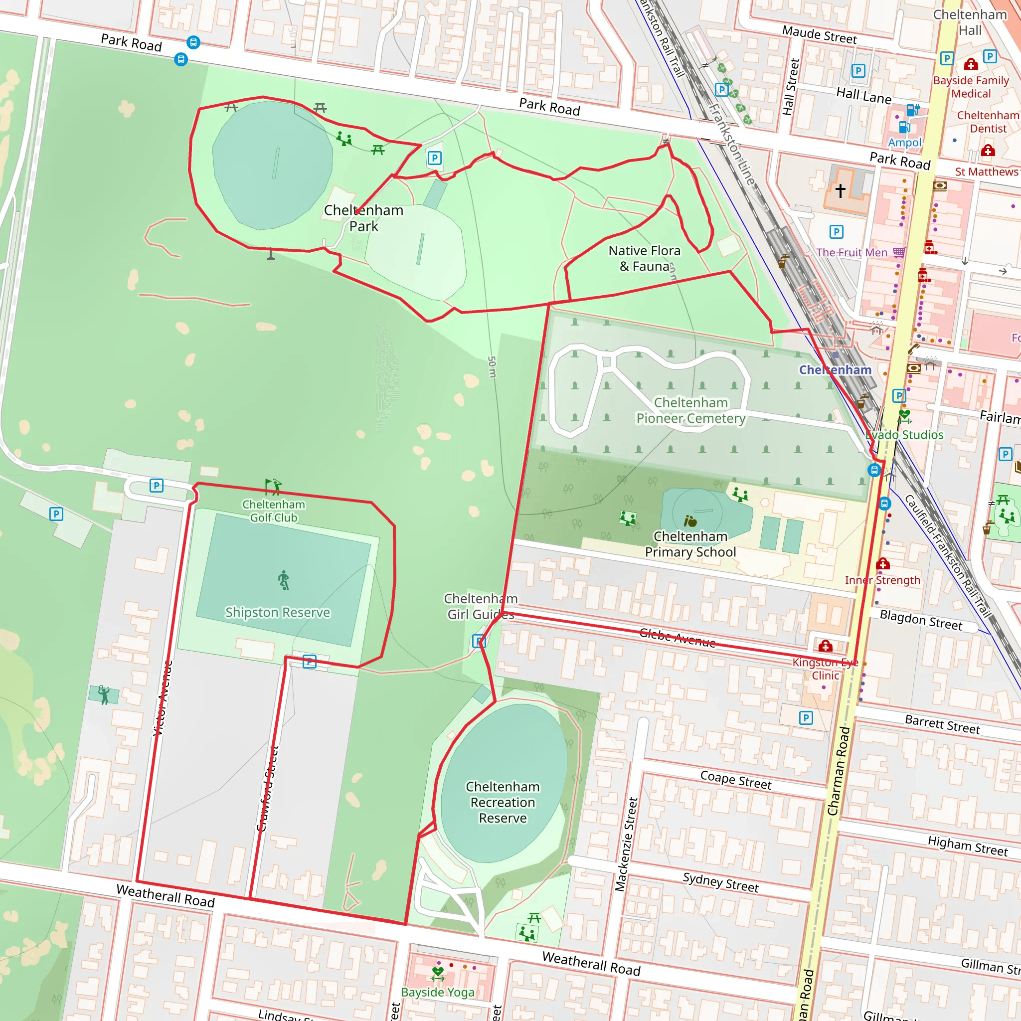 Whispers and Vistas Walk mobile static map