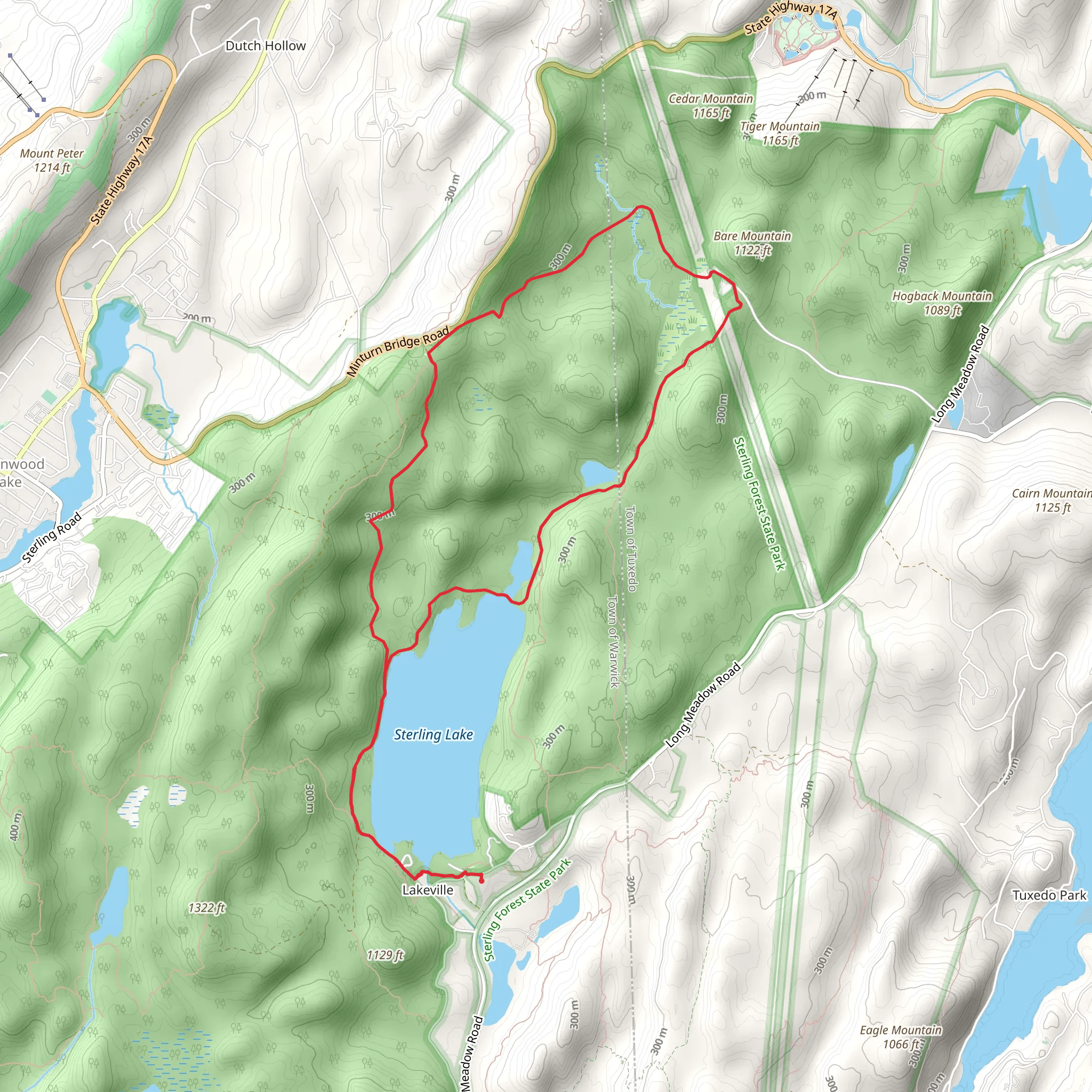 Sterling Lake Sterling Valley Loop Trail mobile static map