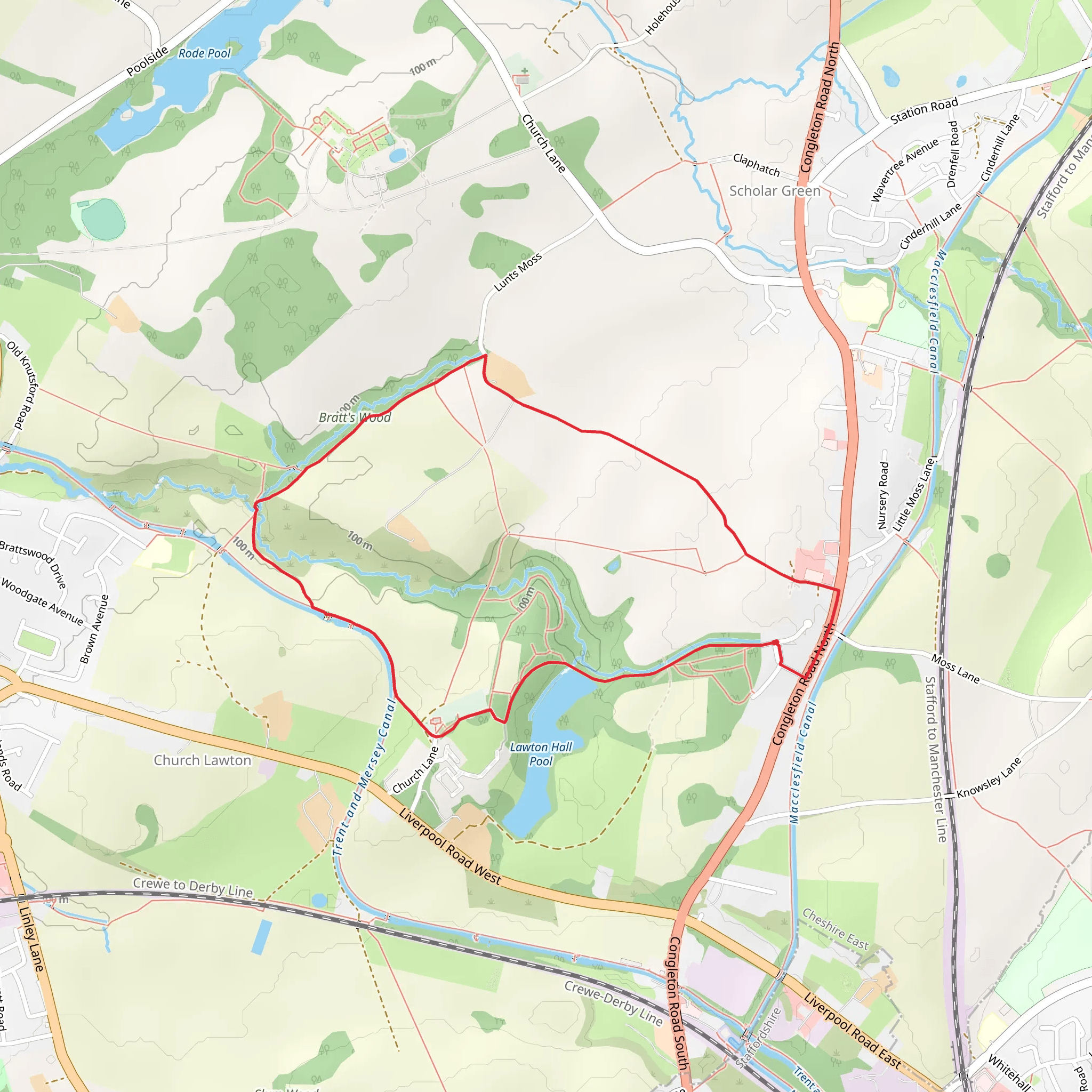 Lawton Woods Loop mobile static map