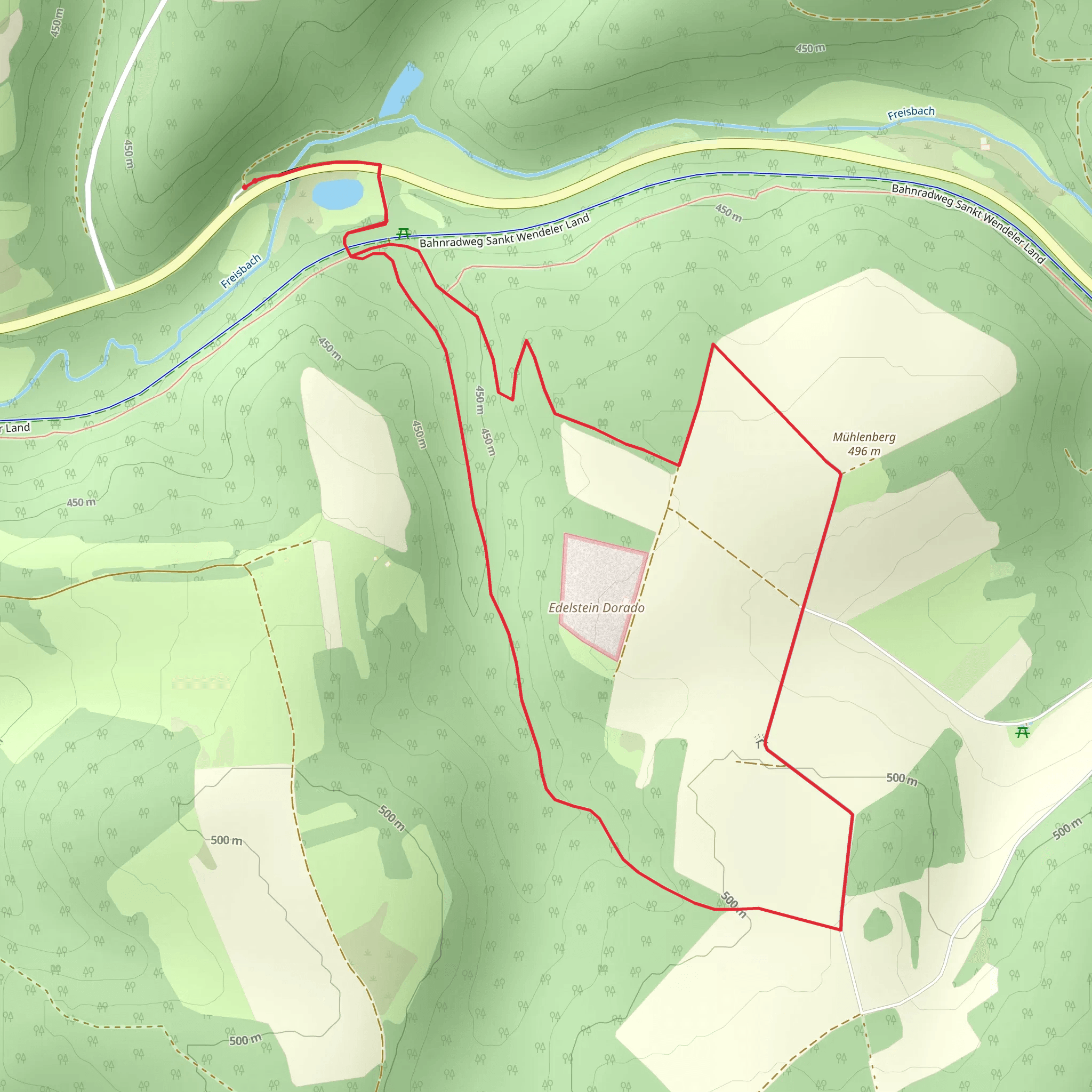 Edelstein Dorado and Muhlenberg Loop mobile static map