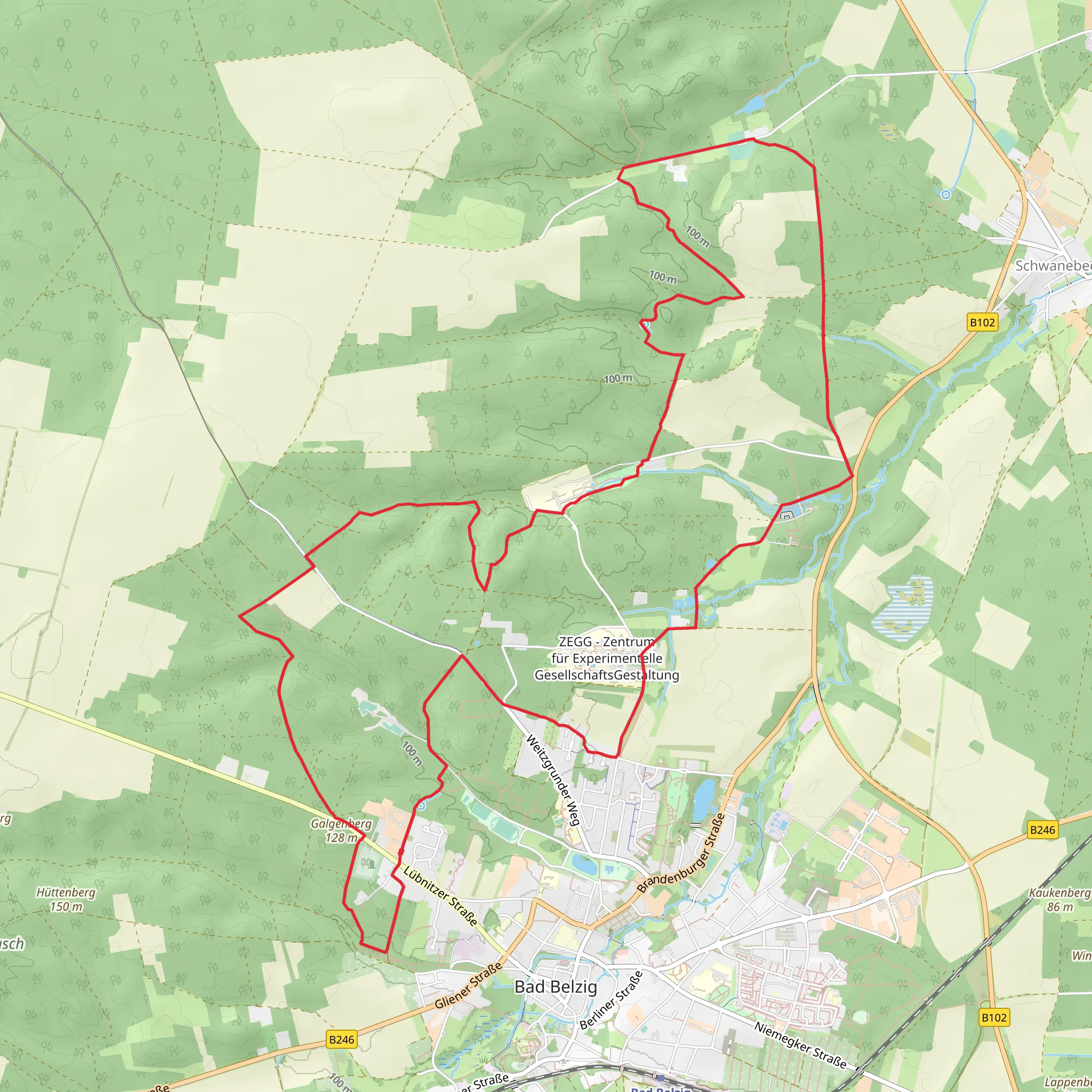 Waldsiedlung Loop mobile static map