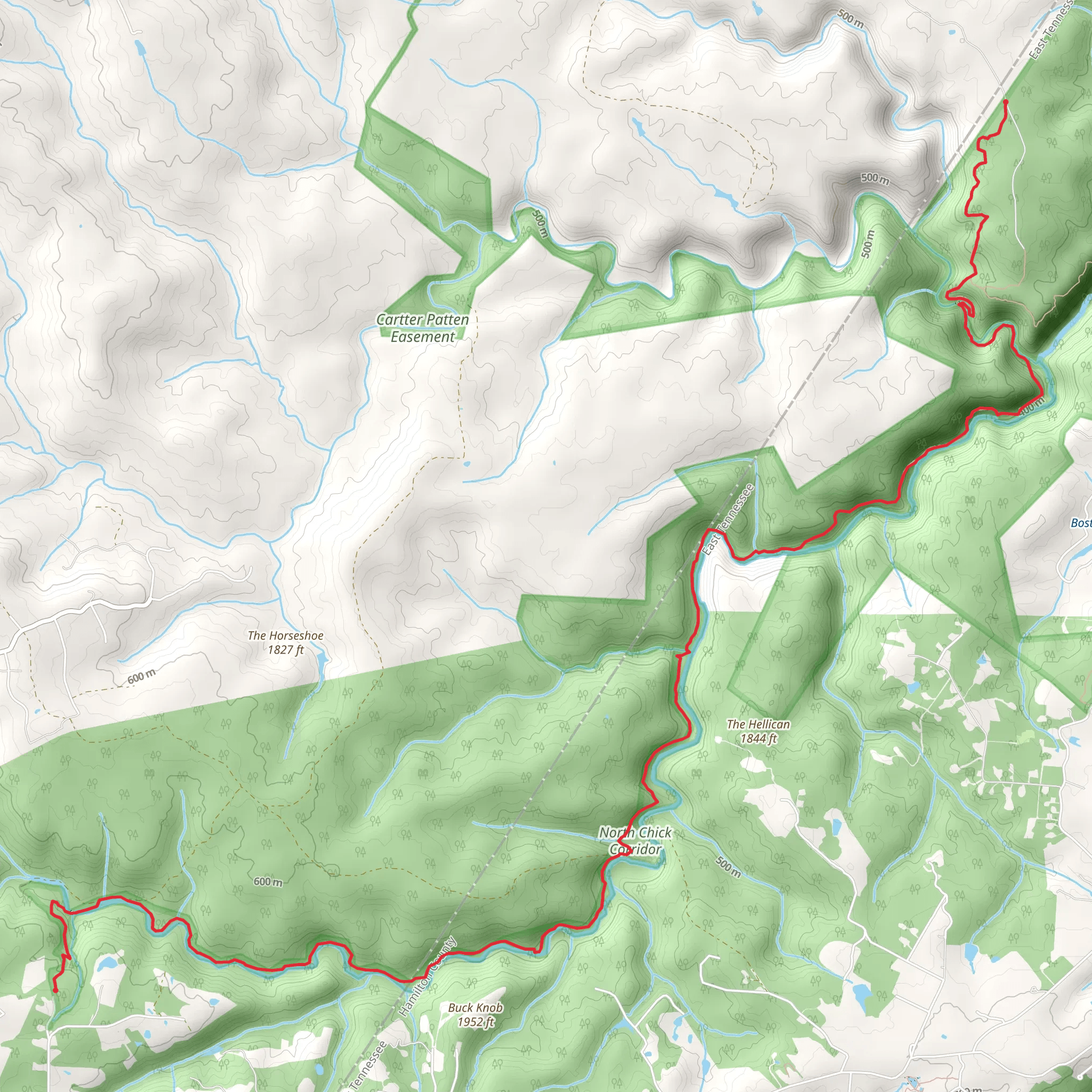 CT - Upper North Chickamauga Creek mobile static map