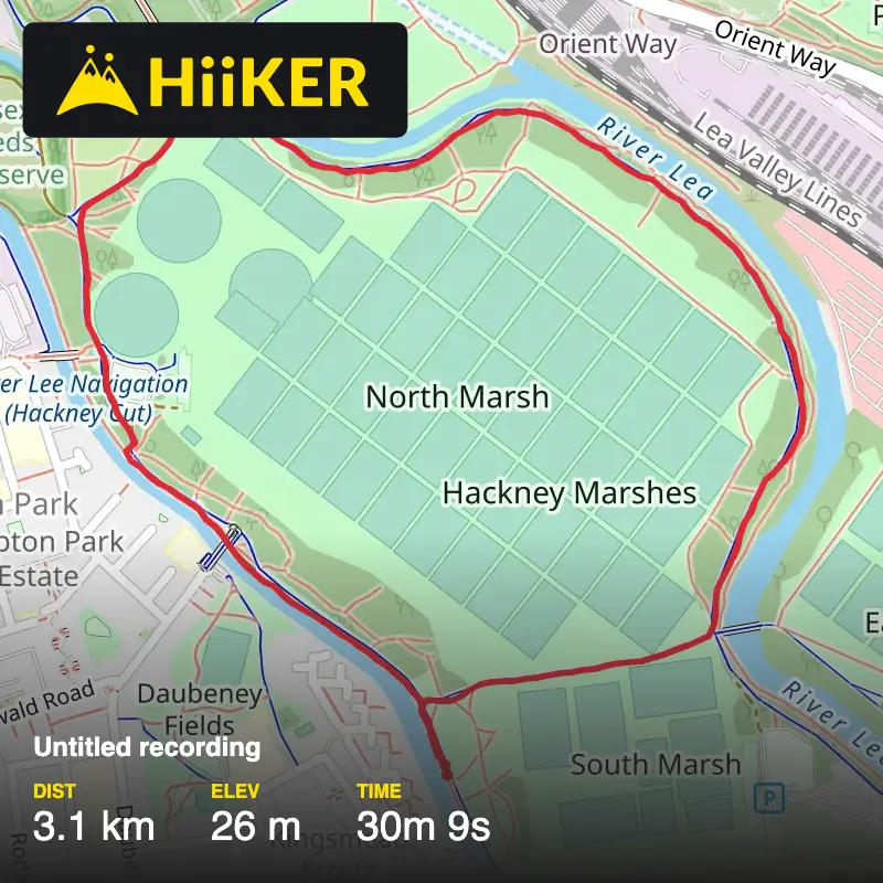 A map preview of the recording Untitled recording.