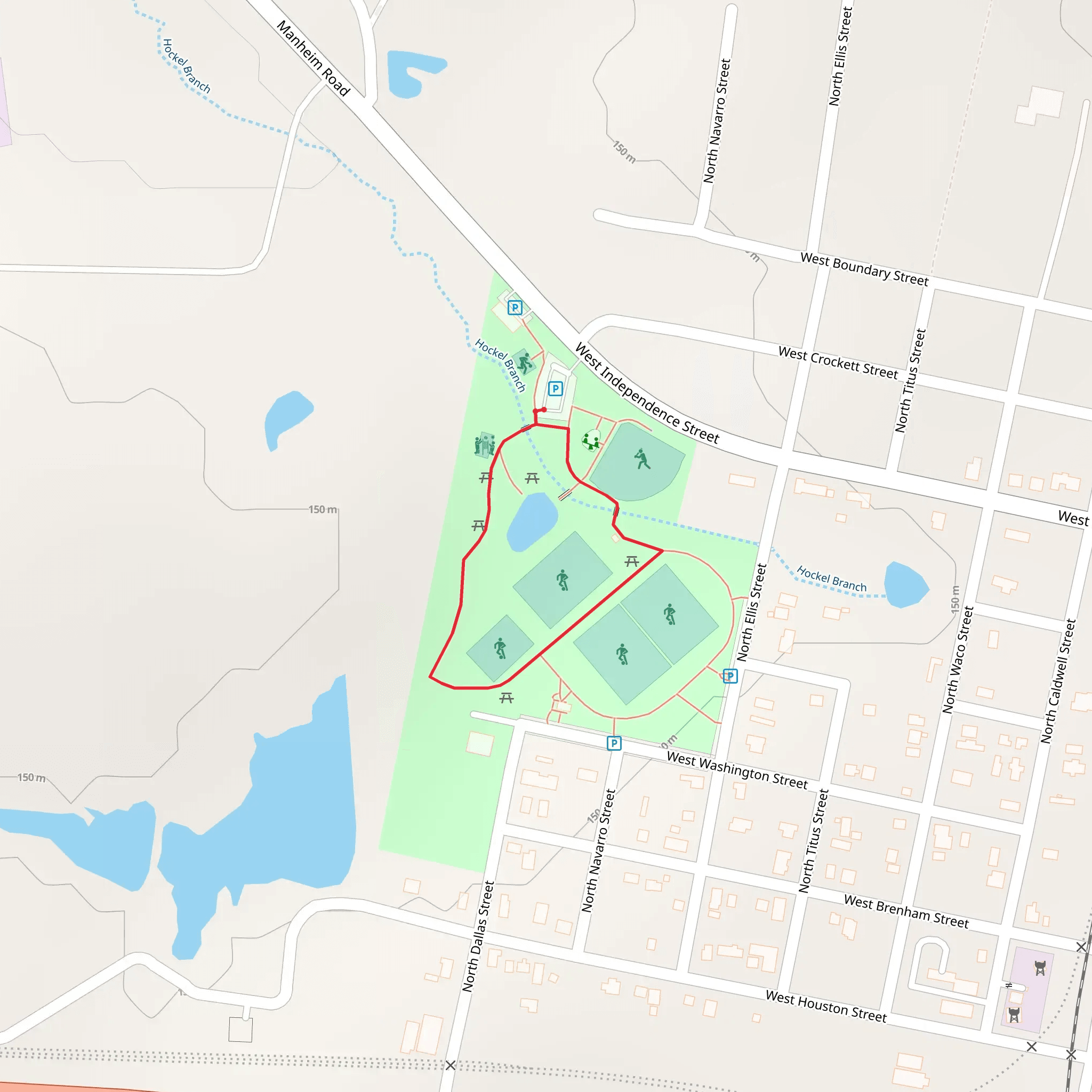 Simmang Northwest Park Loop - Short mobile static map