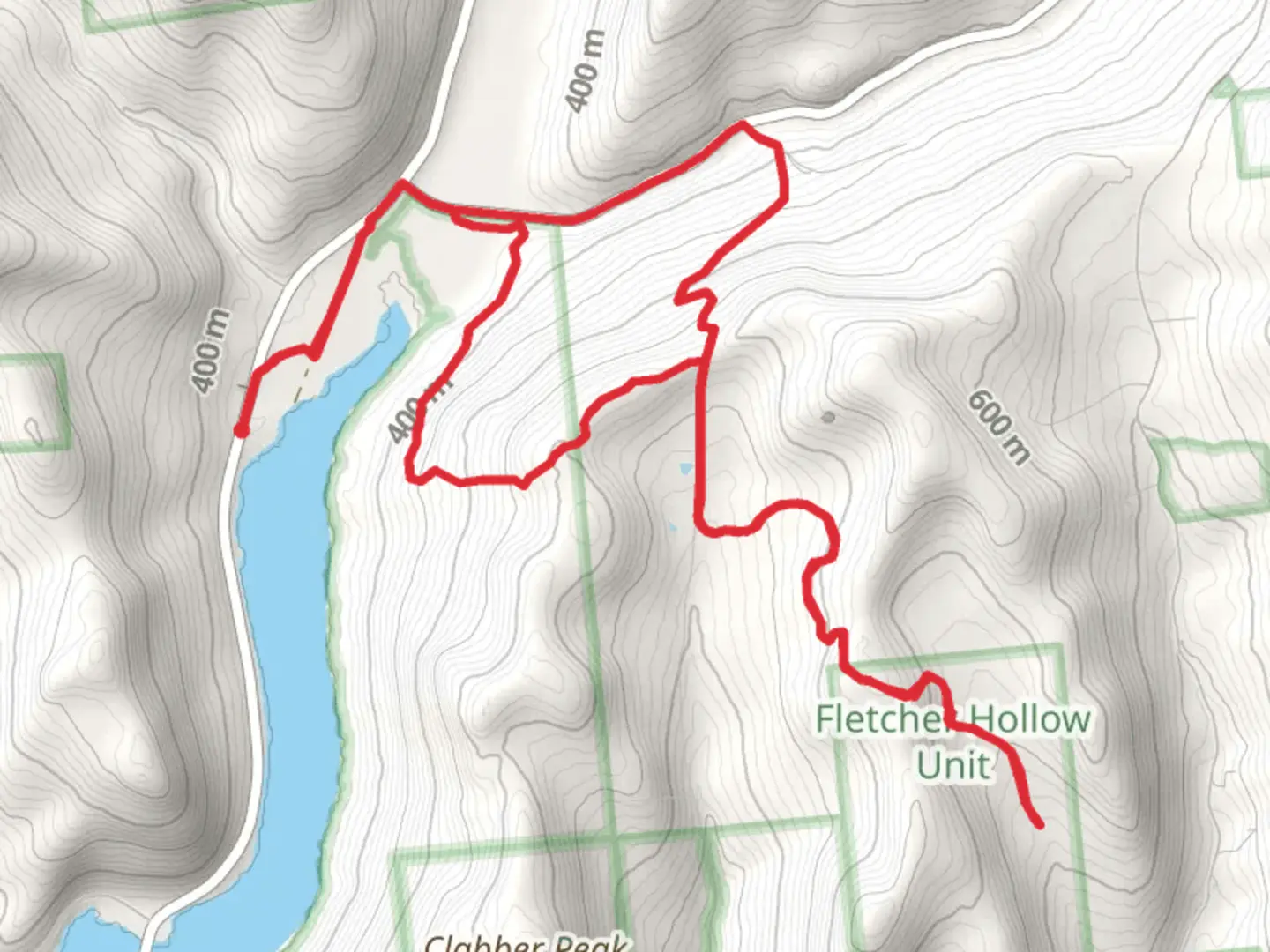 An image depicting the trail Trout Creek East Loop Trail from NYC Road 7 and its surrounding area.