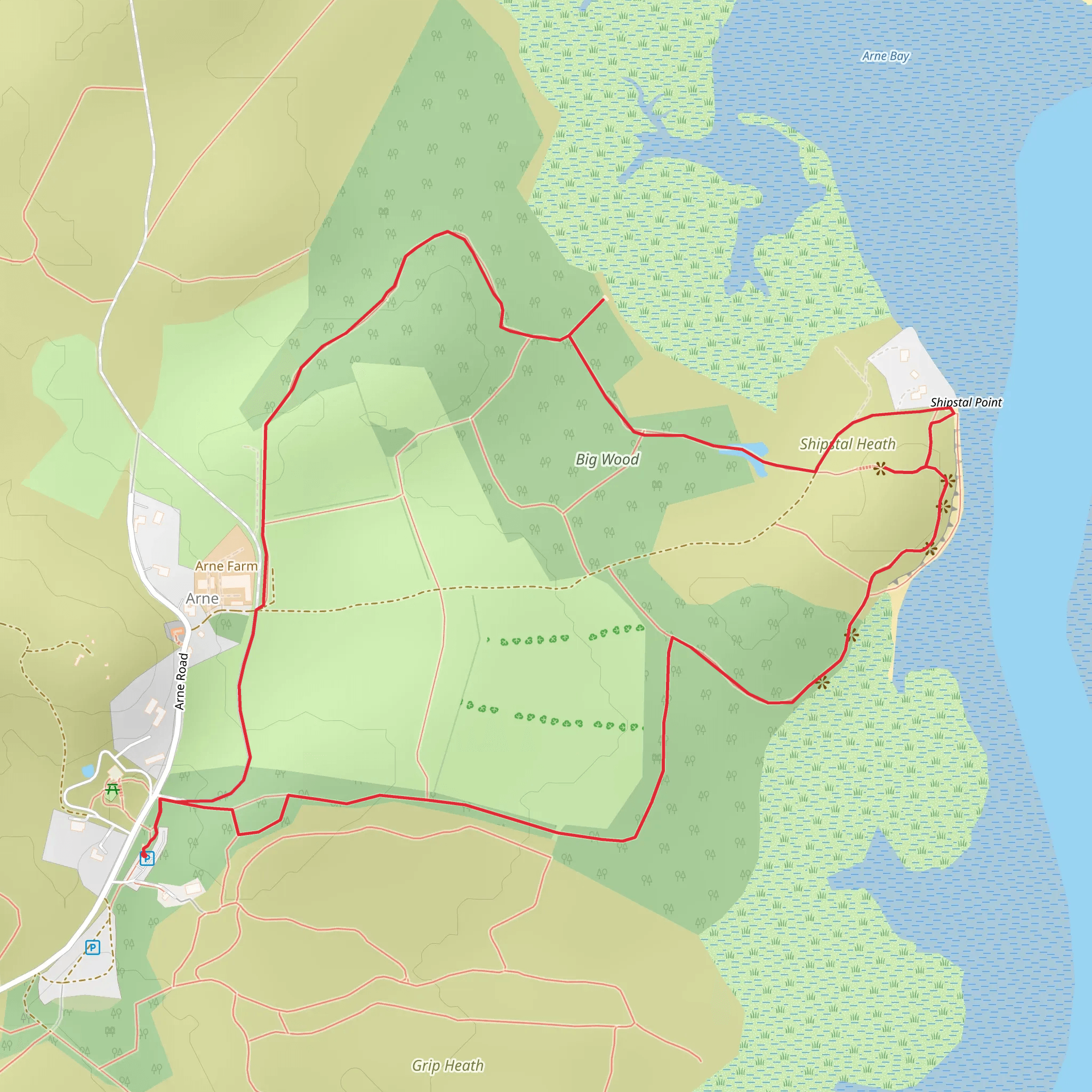 Shipstal Point and Dragonfly Pond Loop mobile static map