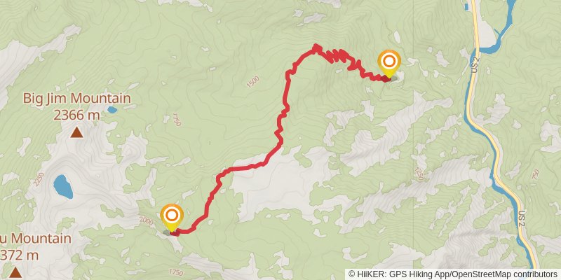 Chiwaukum - Ladies Pass Loop stage 4 Map