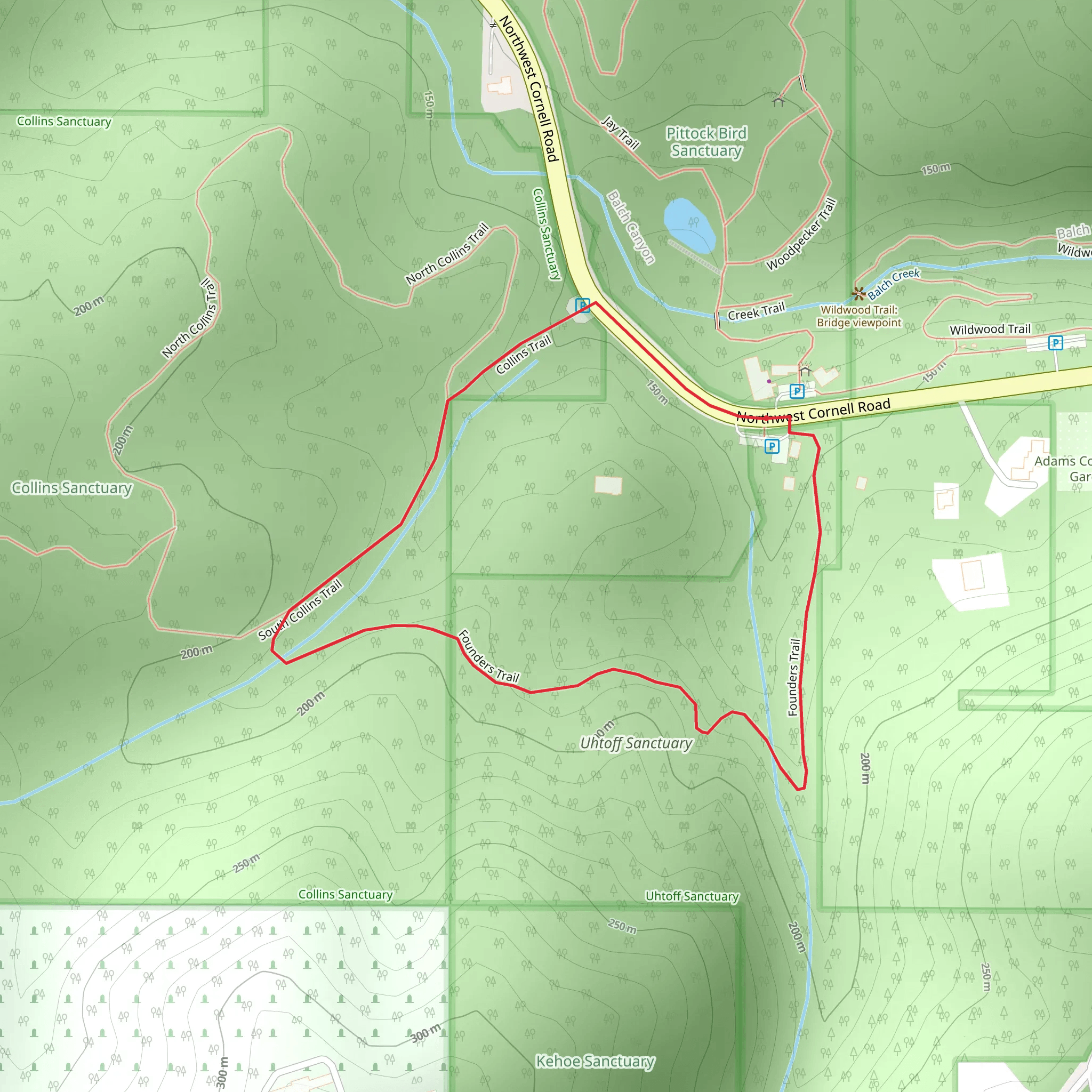 Founders Loop Trail mobile static map