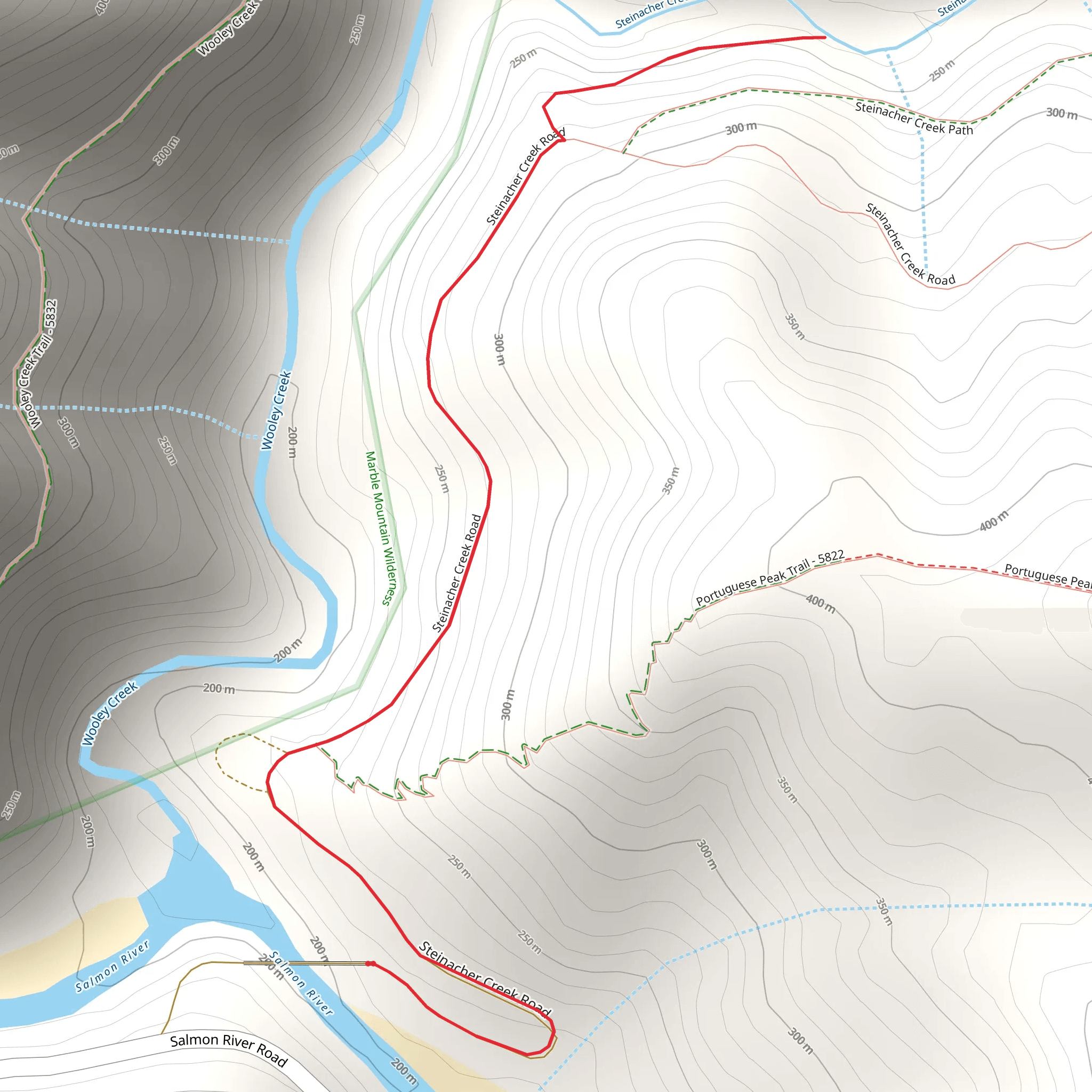 Steinacher Creek via Steinacher Creek Road mobile static map