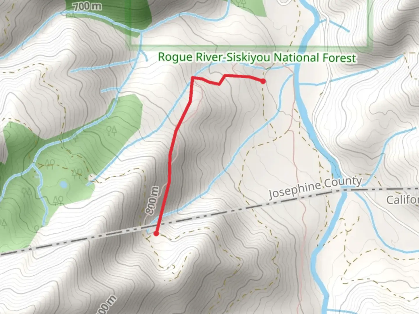 An image depicting the trail Sanger Peak Trail and its surrounding area.