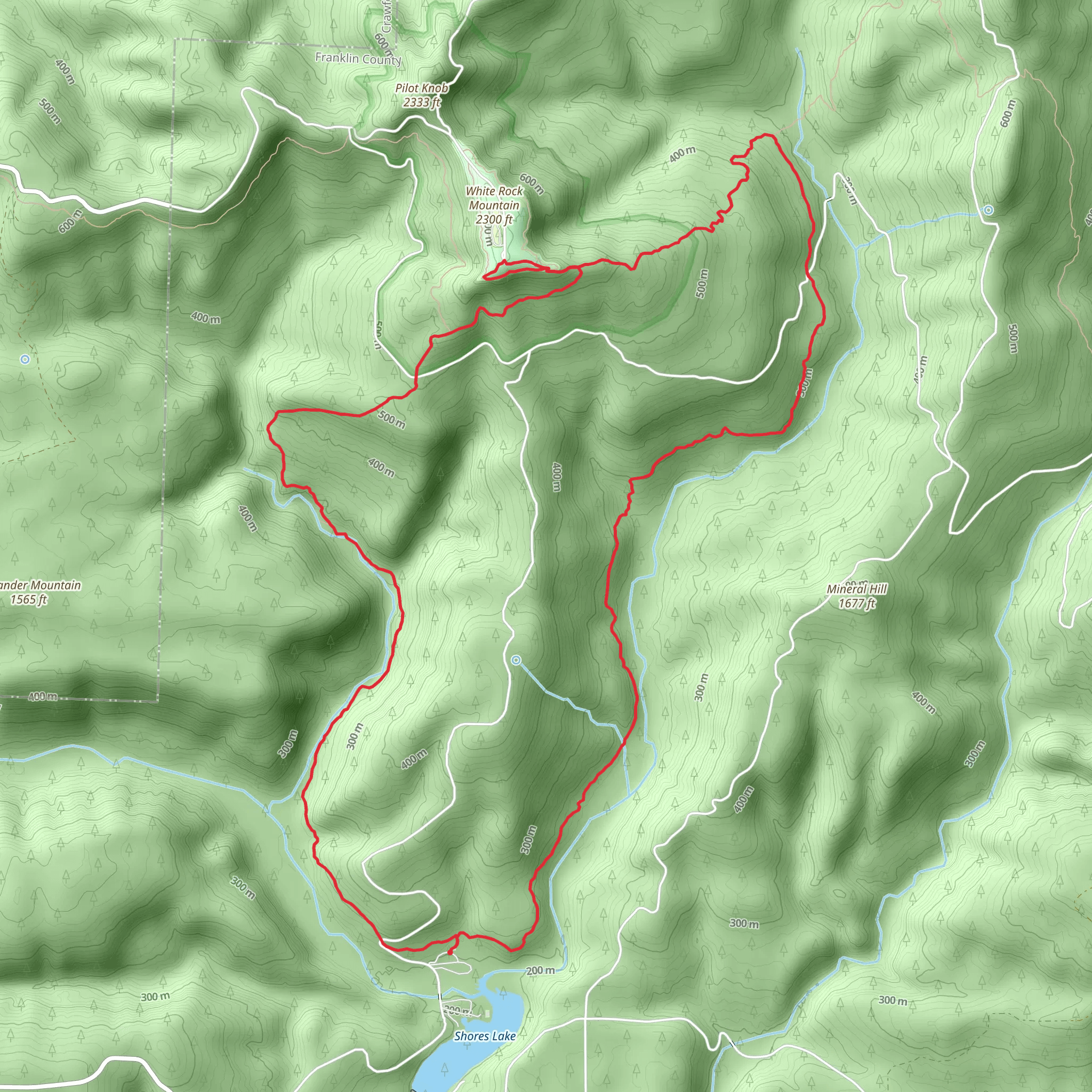 White Rock Shores Lake Loop East-West mobile static map