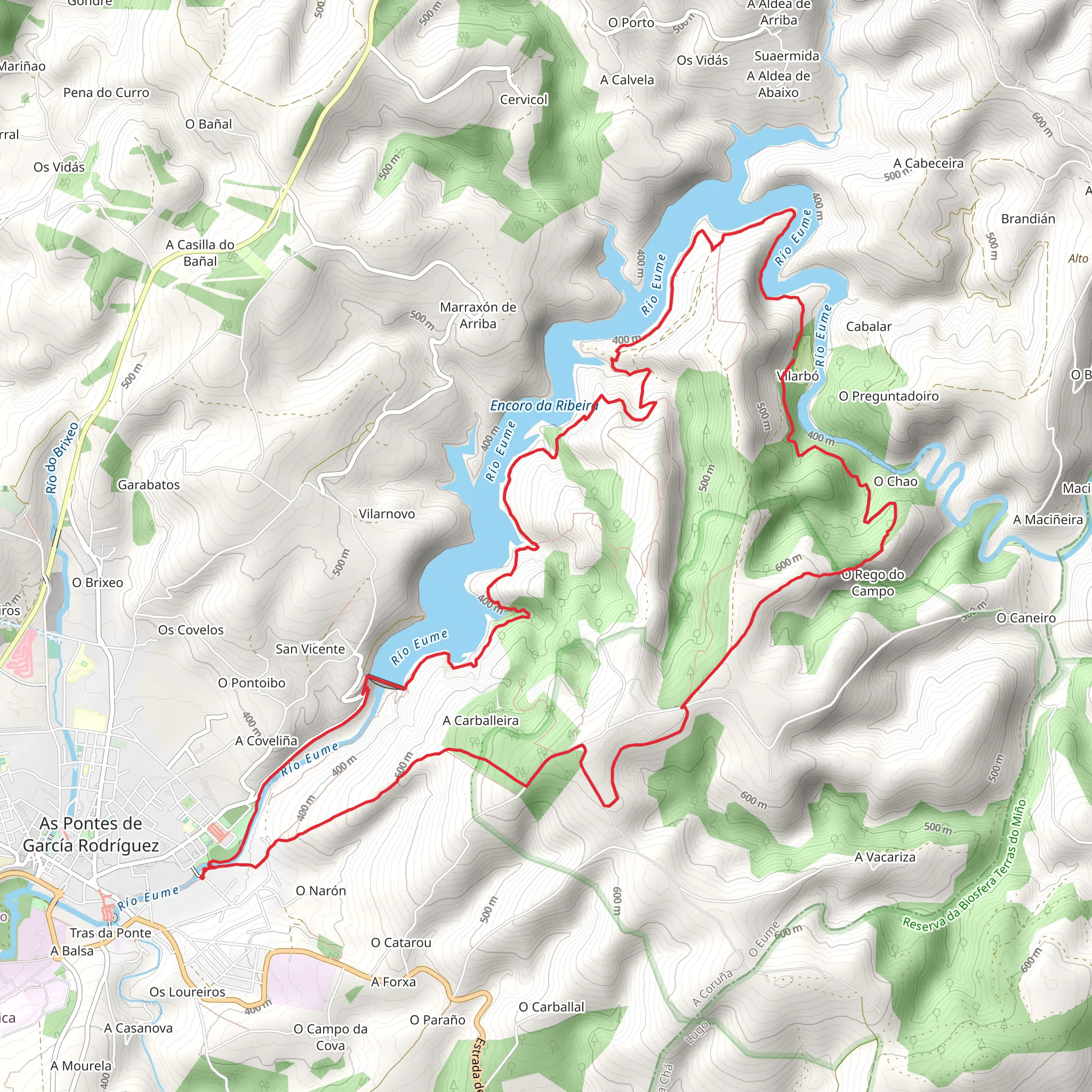 Sendeiro as Fragas da Ribeira e do Lostegal PR G 147 mobile static map