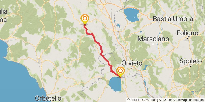 Via Francigena - Italy stage 9 Map