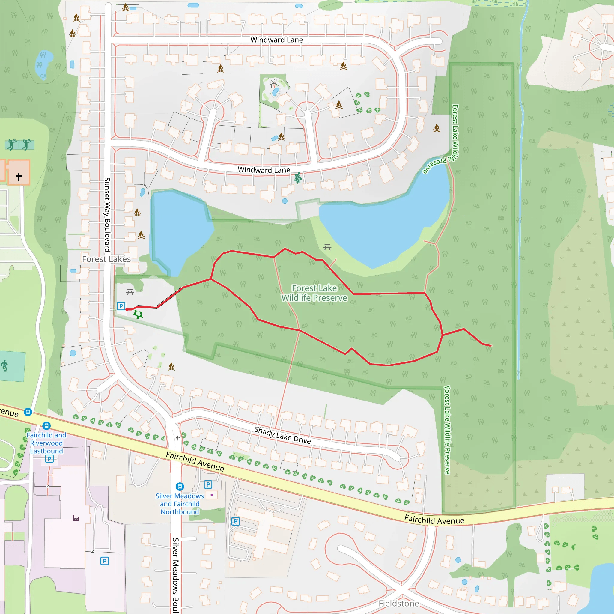 Sunset Way Boulevard Loop mobile static map