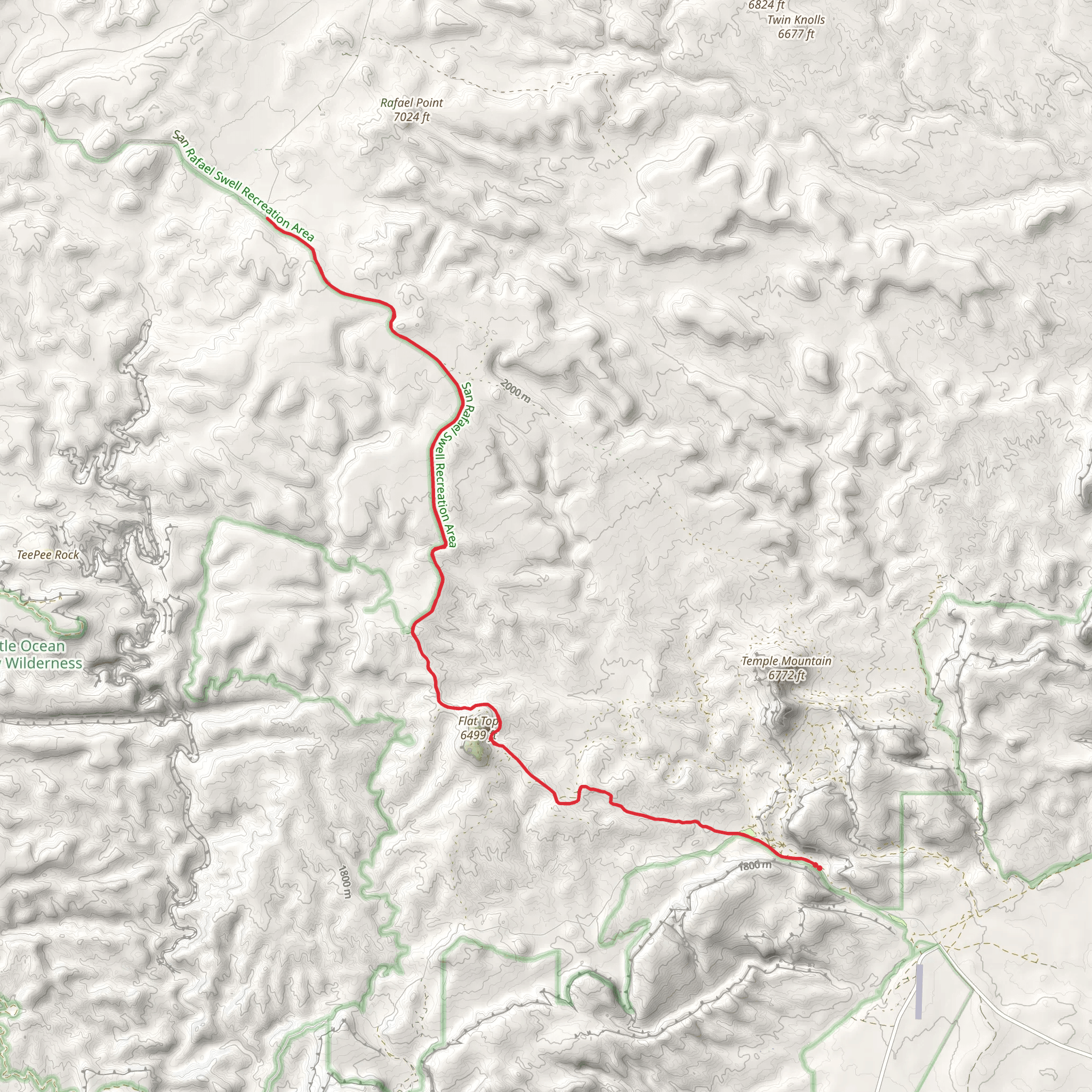 Temple Mountain Road mobile static map