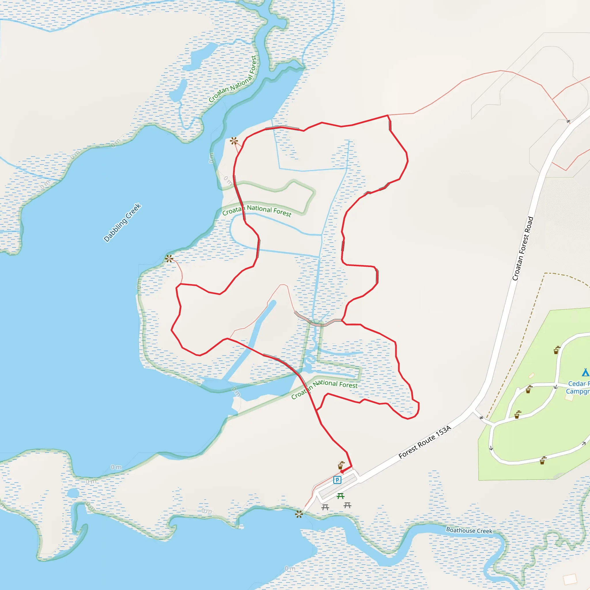 Cedar Point Tideland Trail mobile static map