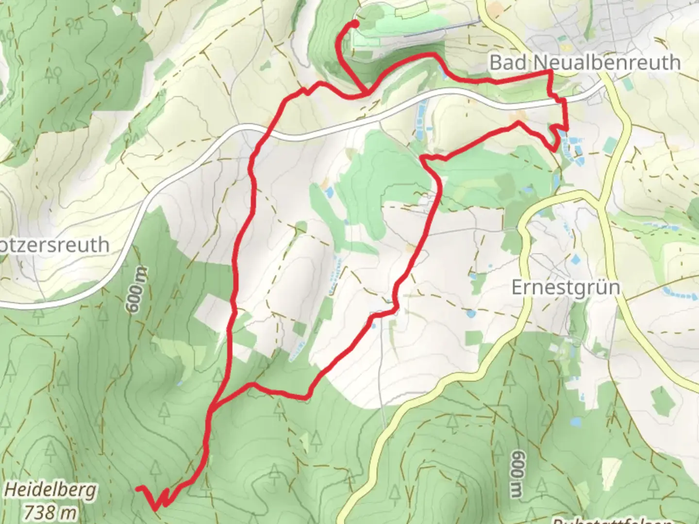 An image depicting the trail Ringelfelsen via Ringelfelsen Weg and its surrounding area.