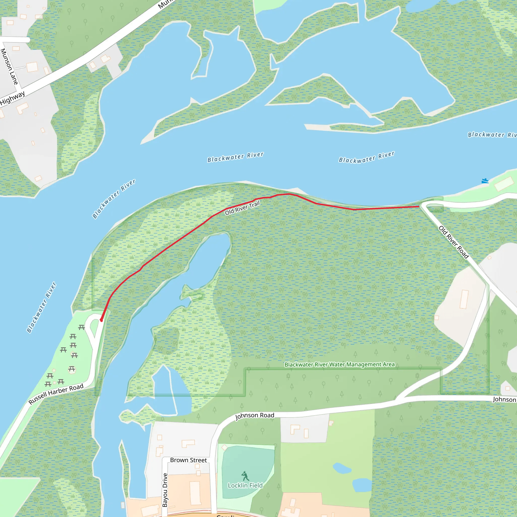 Old River Trail mobile static map