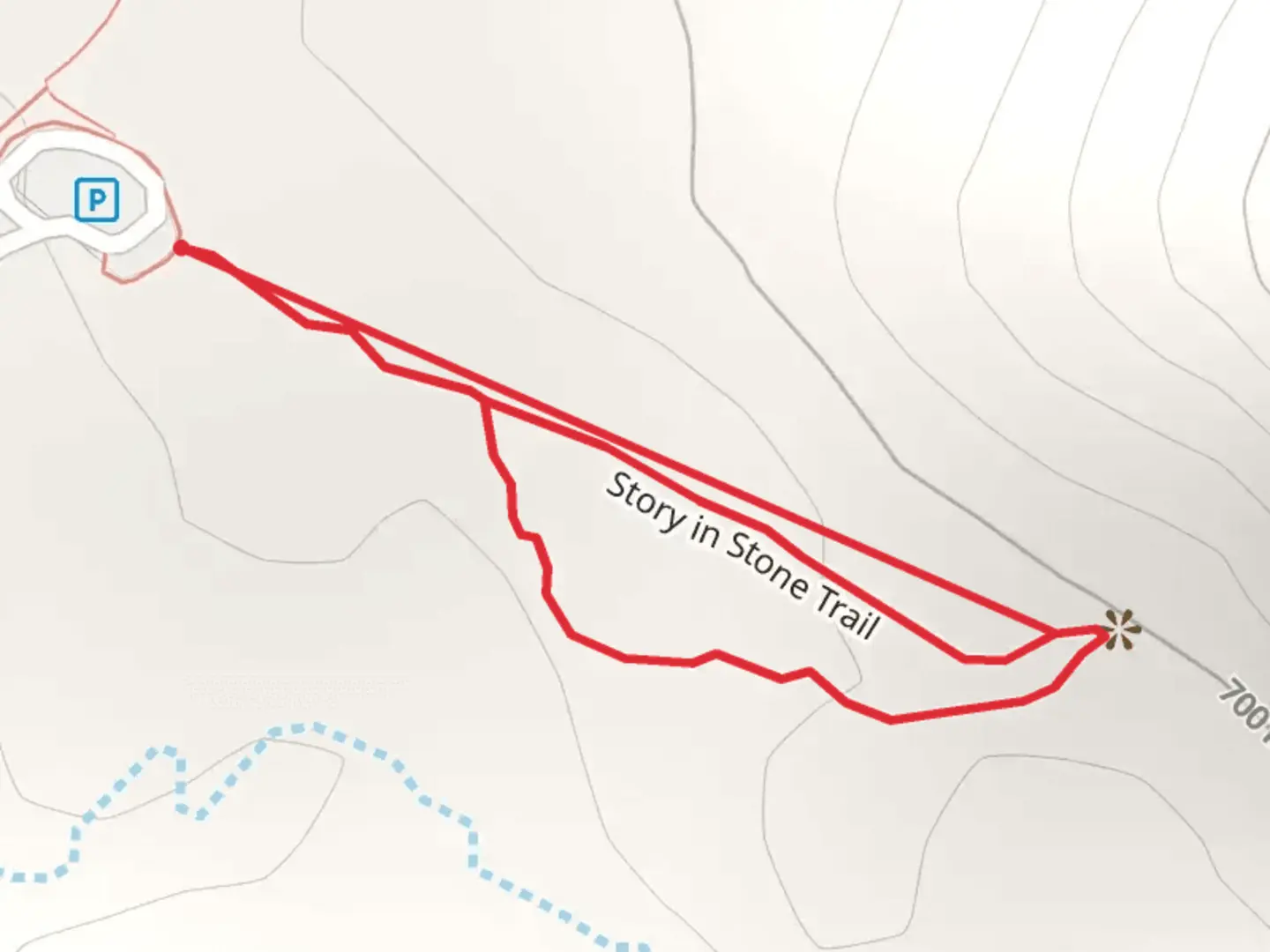 An image depicting the trail Story in Stone Loop Trail and its surrounding area.