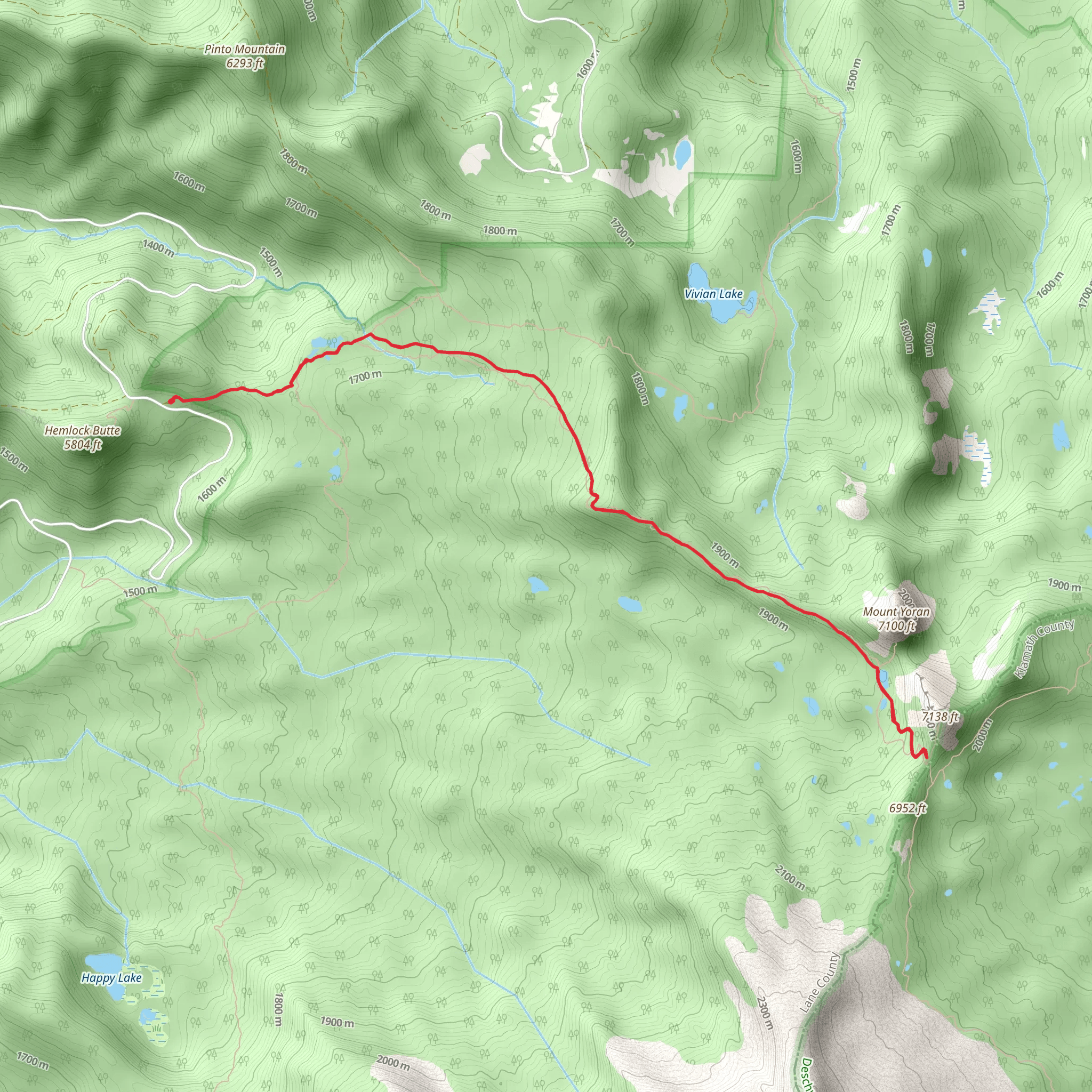 Notch Lake and Divide Lake via Mount Yoran Trail mobile static map