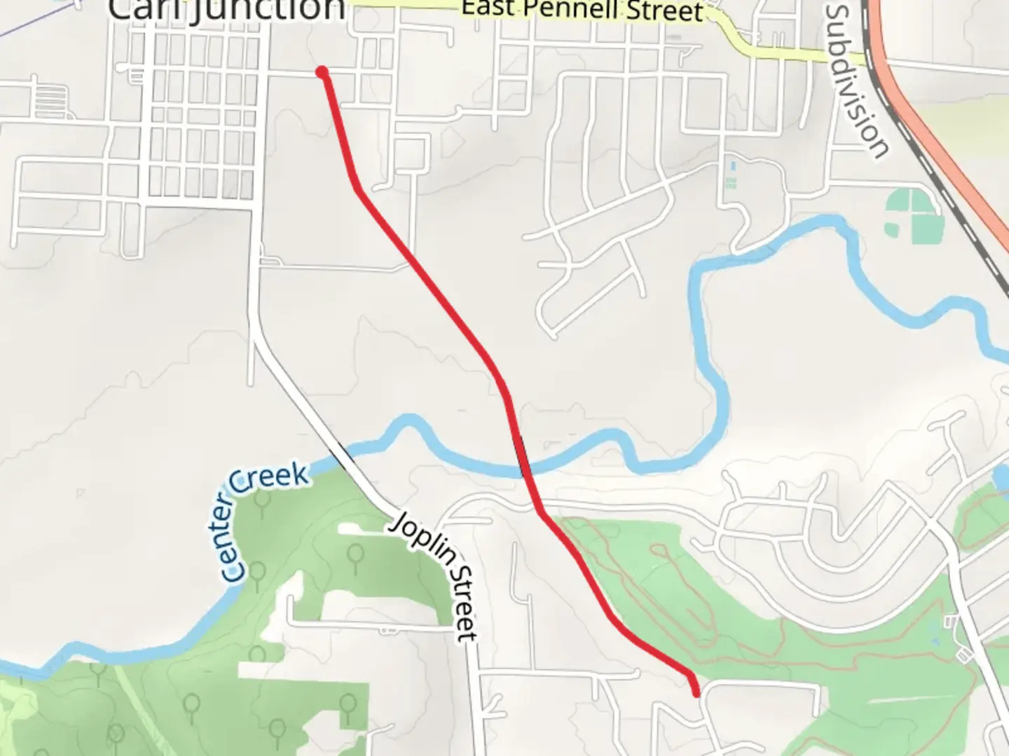 An image depicting the trail Thom Station Trail and its surrounding area.