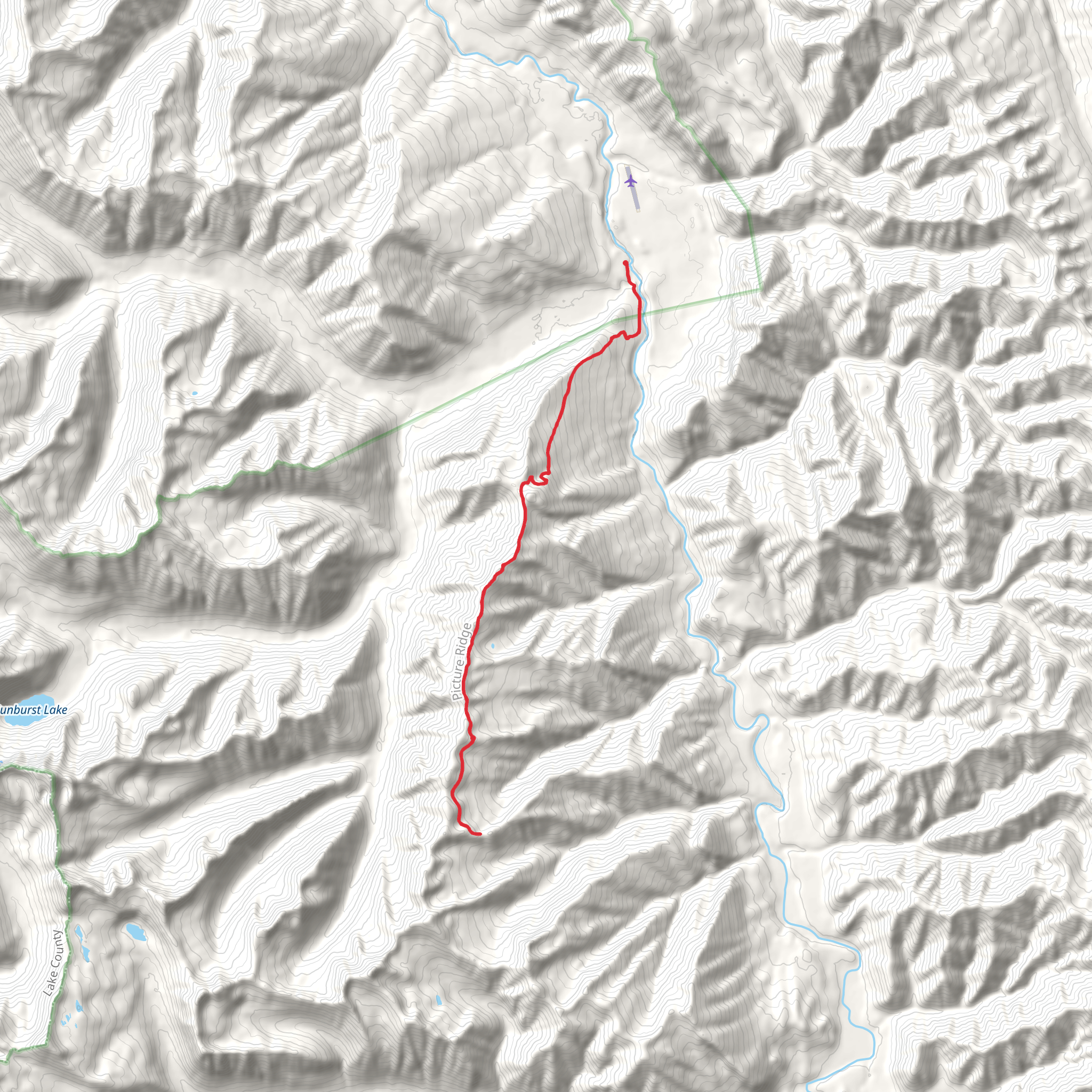 Picture Ridge Trail mobile static map