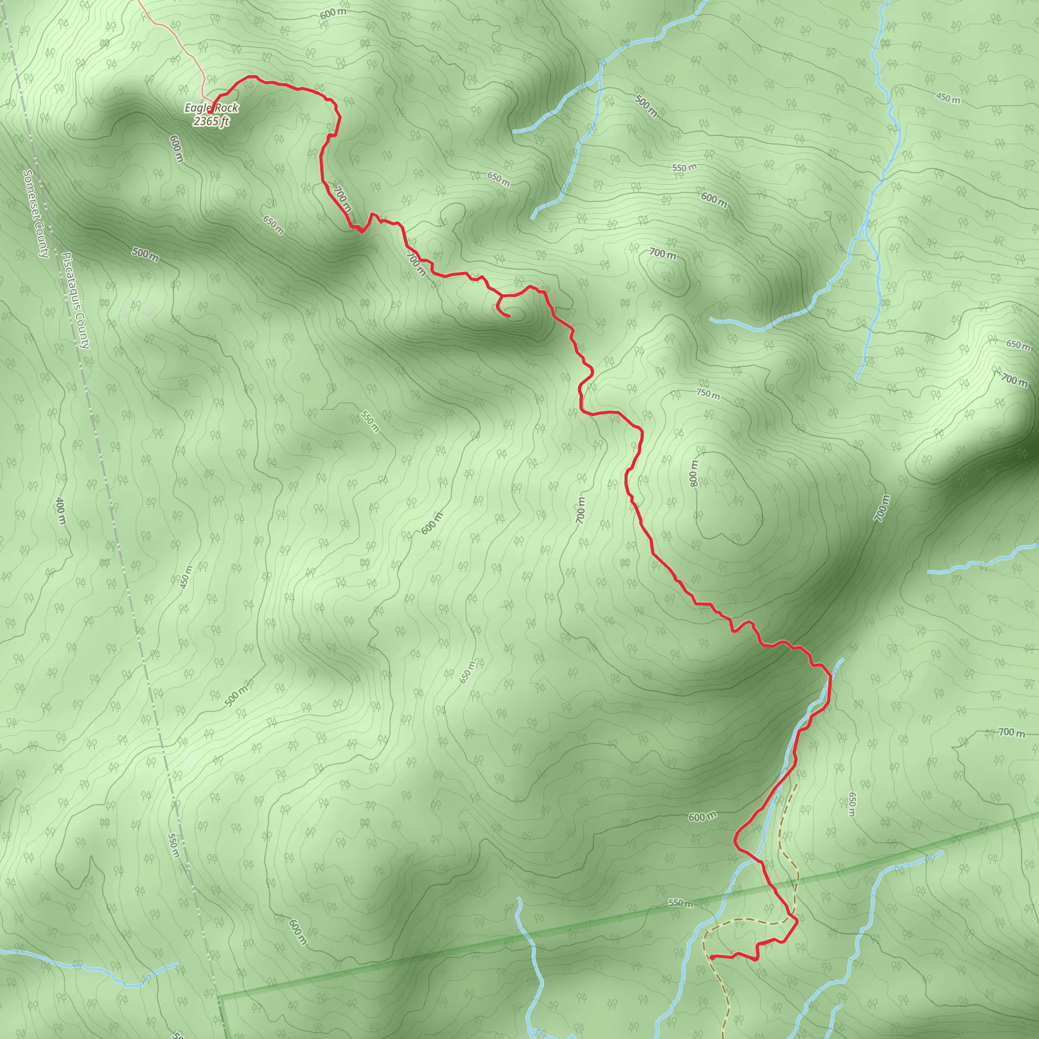 Eagle Rock Trail Out and Back mobile static map
