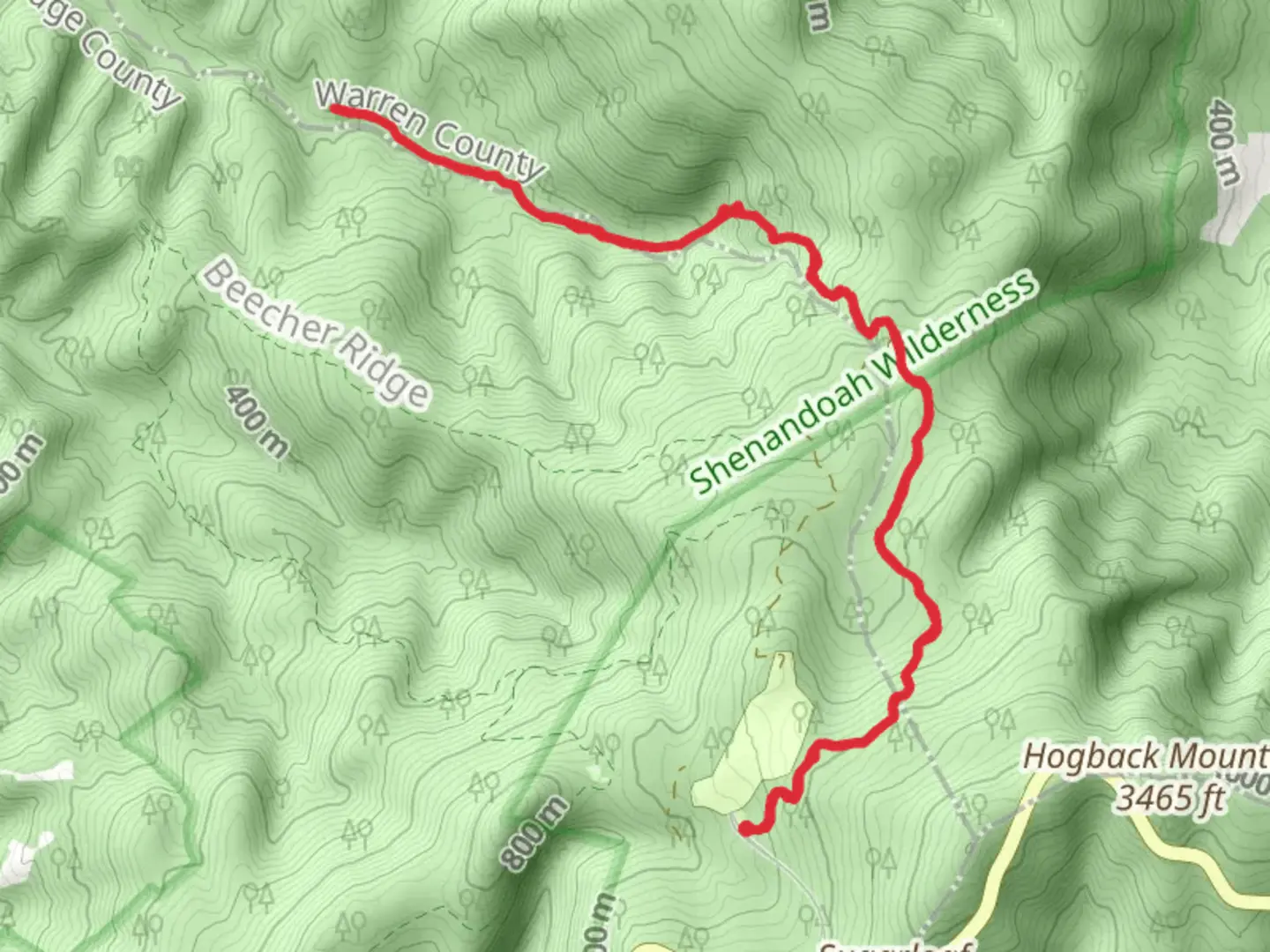 An image depicting the trail Tuscarora - Overall Run Trail and its surrounding area.