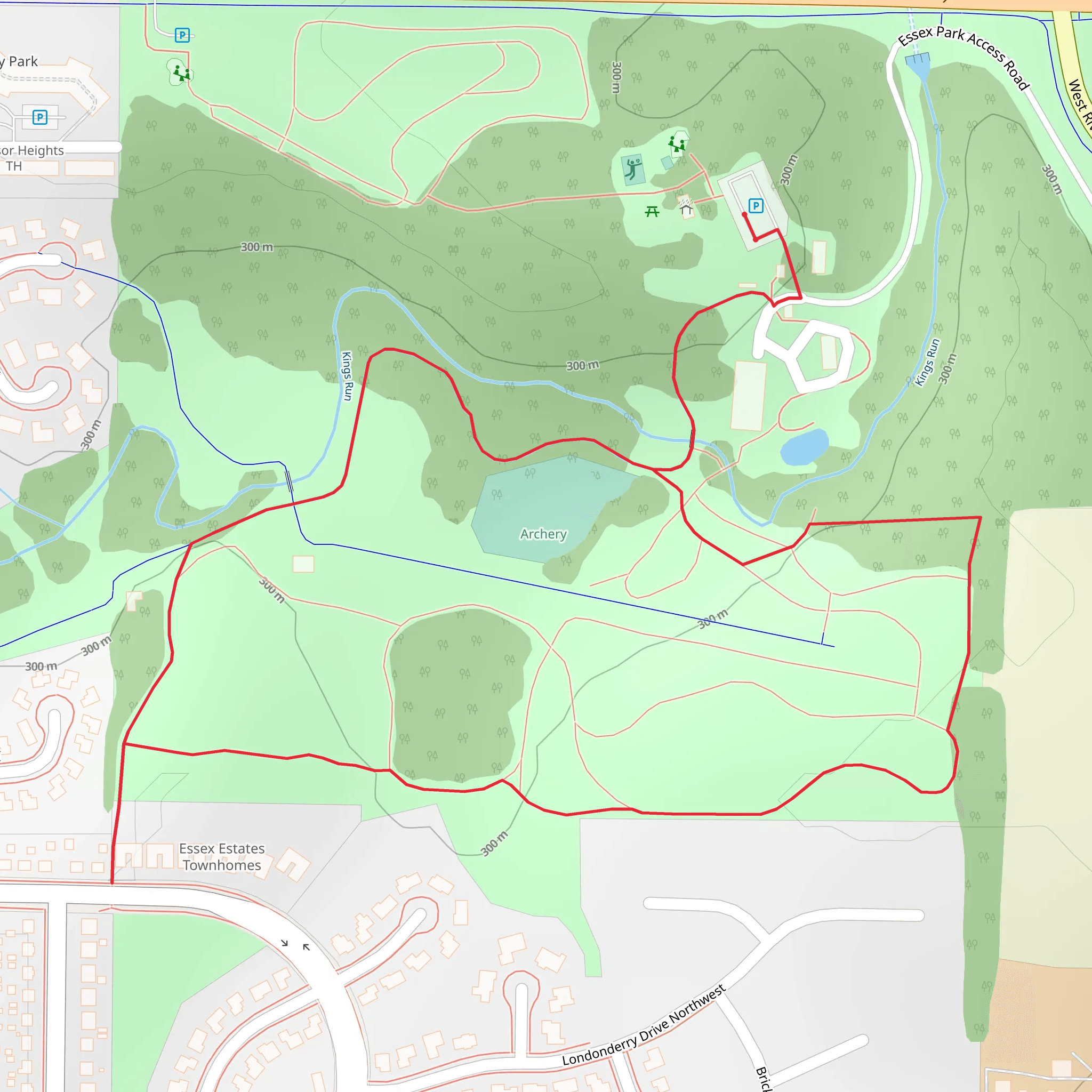 Essex Park Loop - South mobile static map