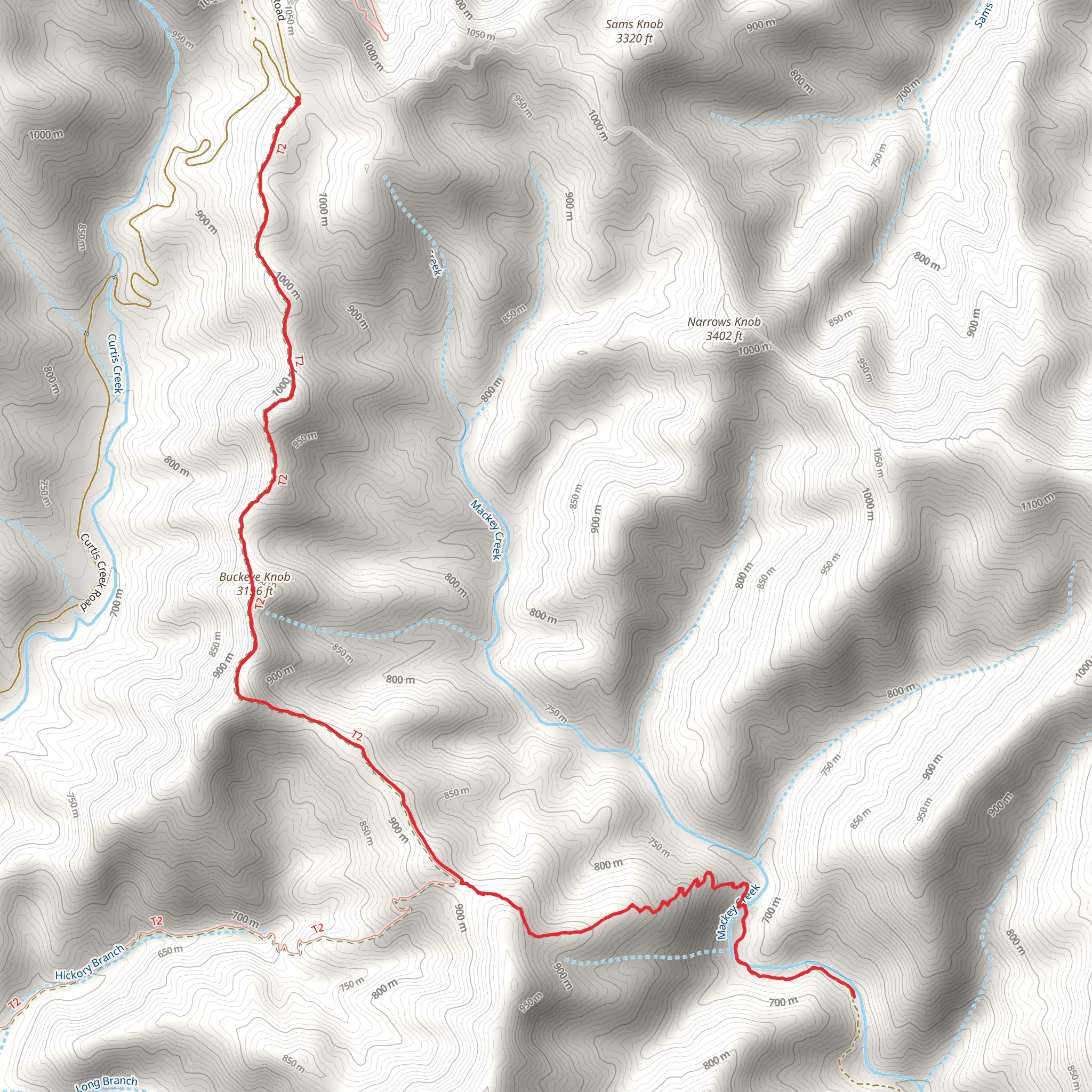 Leadmine Gap Trail mobile static map