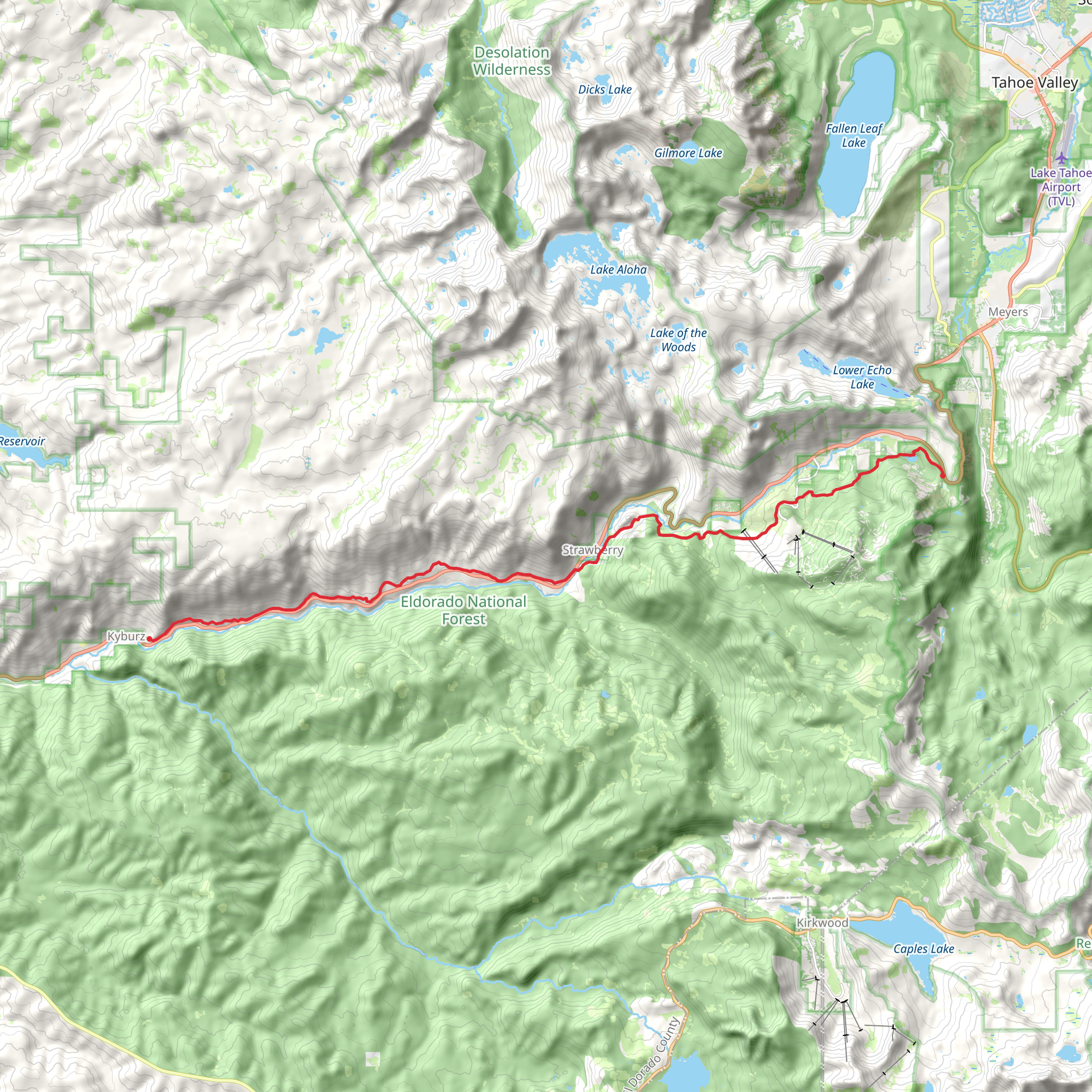 Pony Express Trail mobile static map