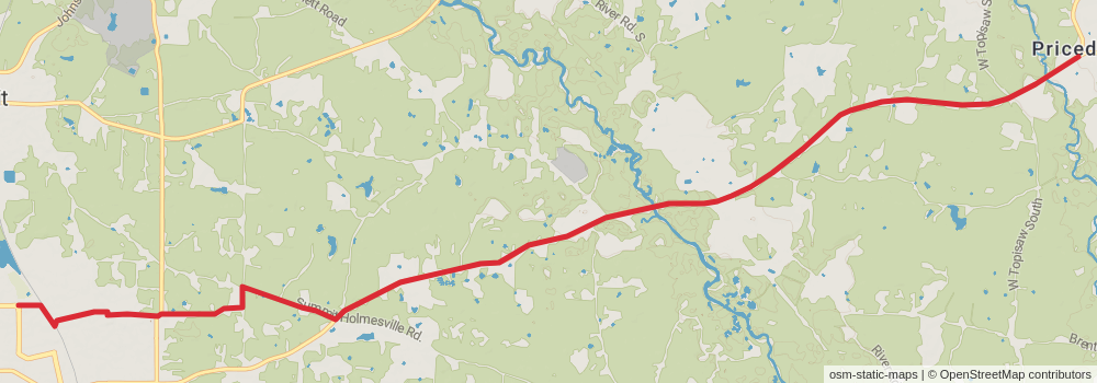 American Perimeter Trail - The South Primary stage 25 Map