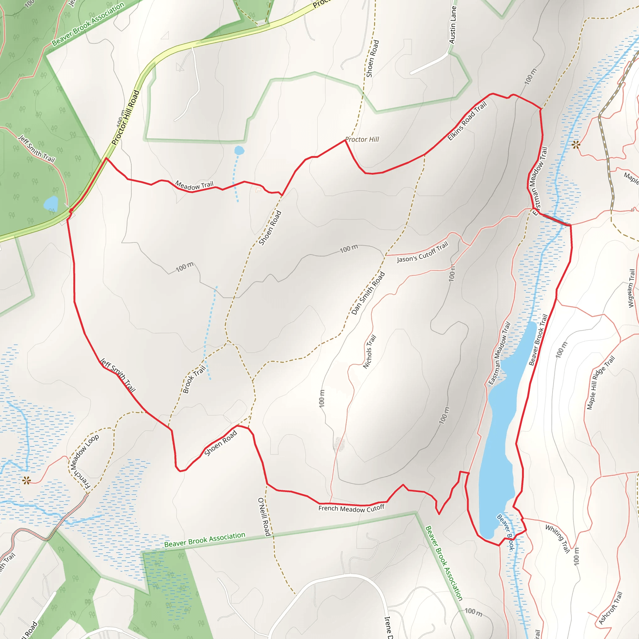 Beaver Brook Loop via Meadow Trail mobile static map
