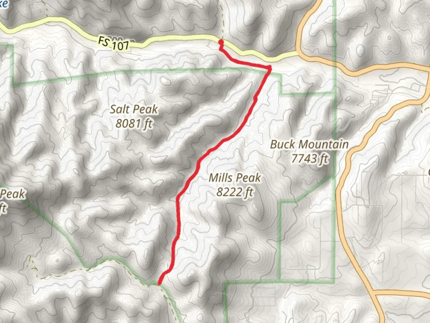 An image depicting the trail Mills Canyon Trail and its surrounding area.