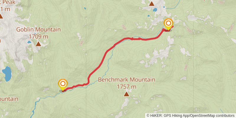 North Fork Skykomish Trail stage 2 Map